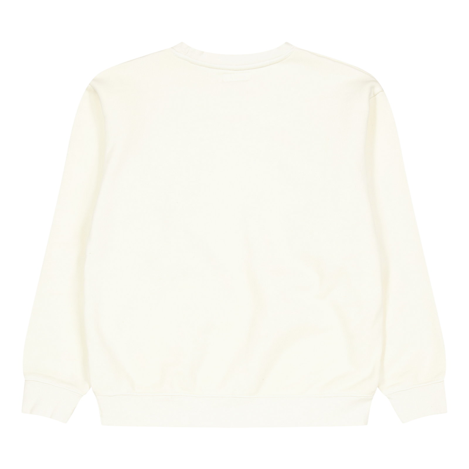 Smiley Oversized Crew Neck Swe Cream