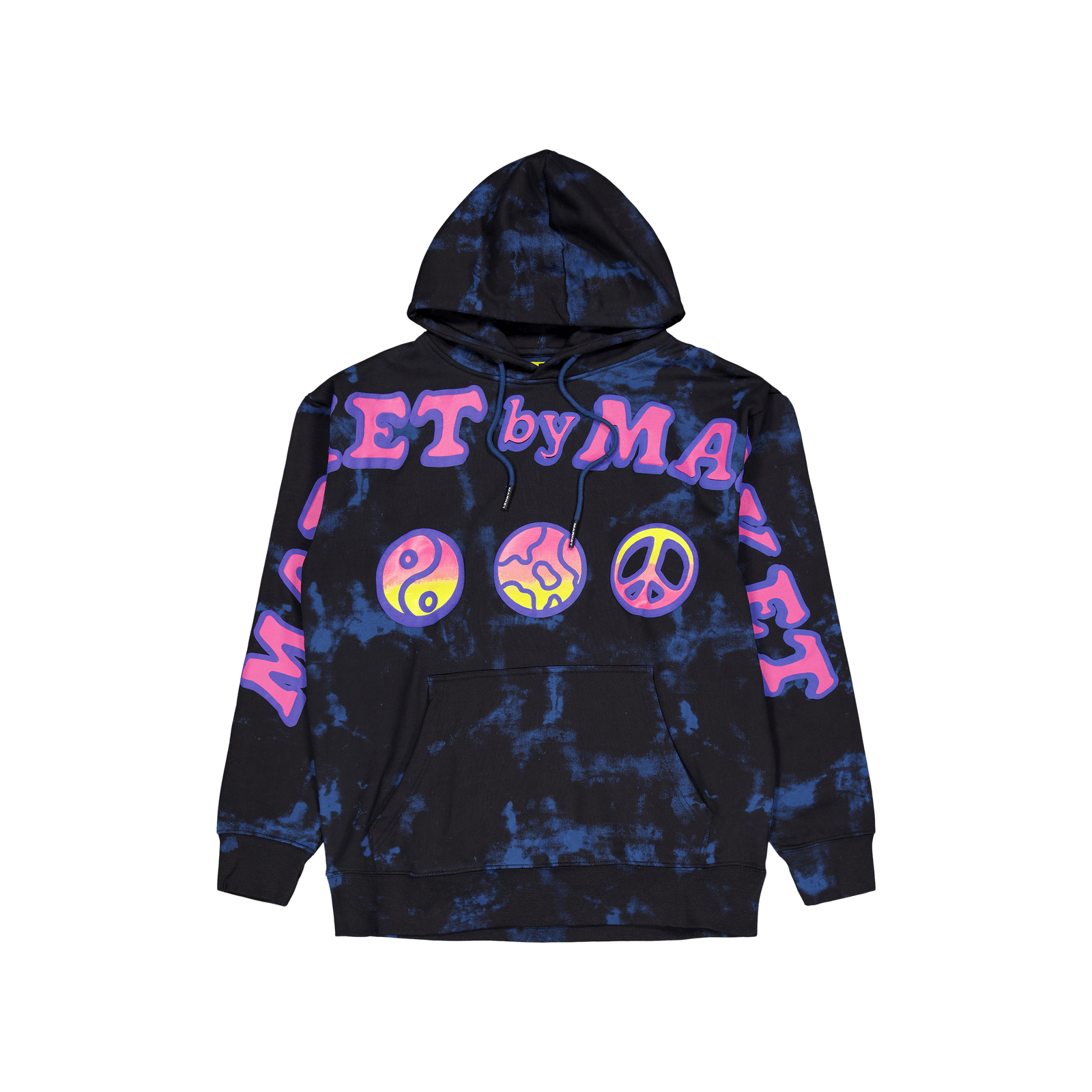 Cali Peace Tie-dye Hoodie Navy Smoke Tie-dye