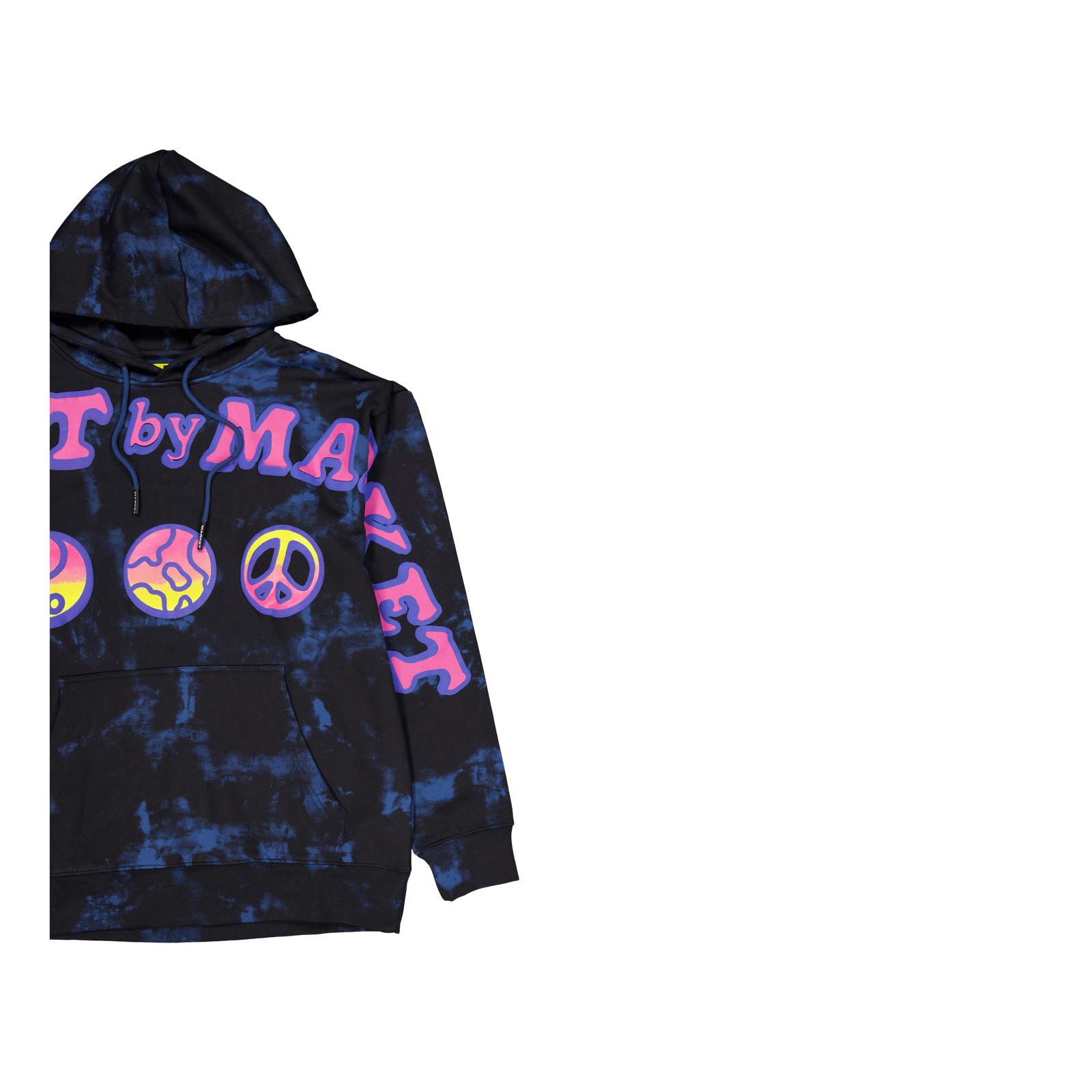 Cali Peace Tie-dye Hoodie Navy Smoke Tie-dye