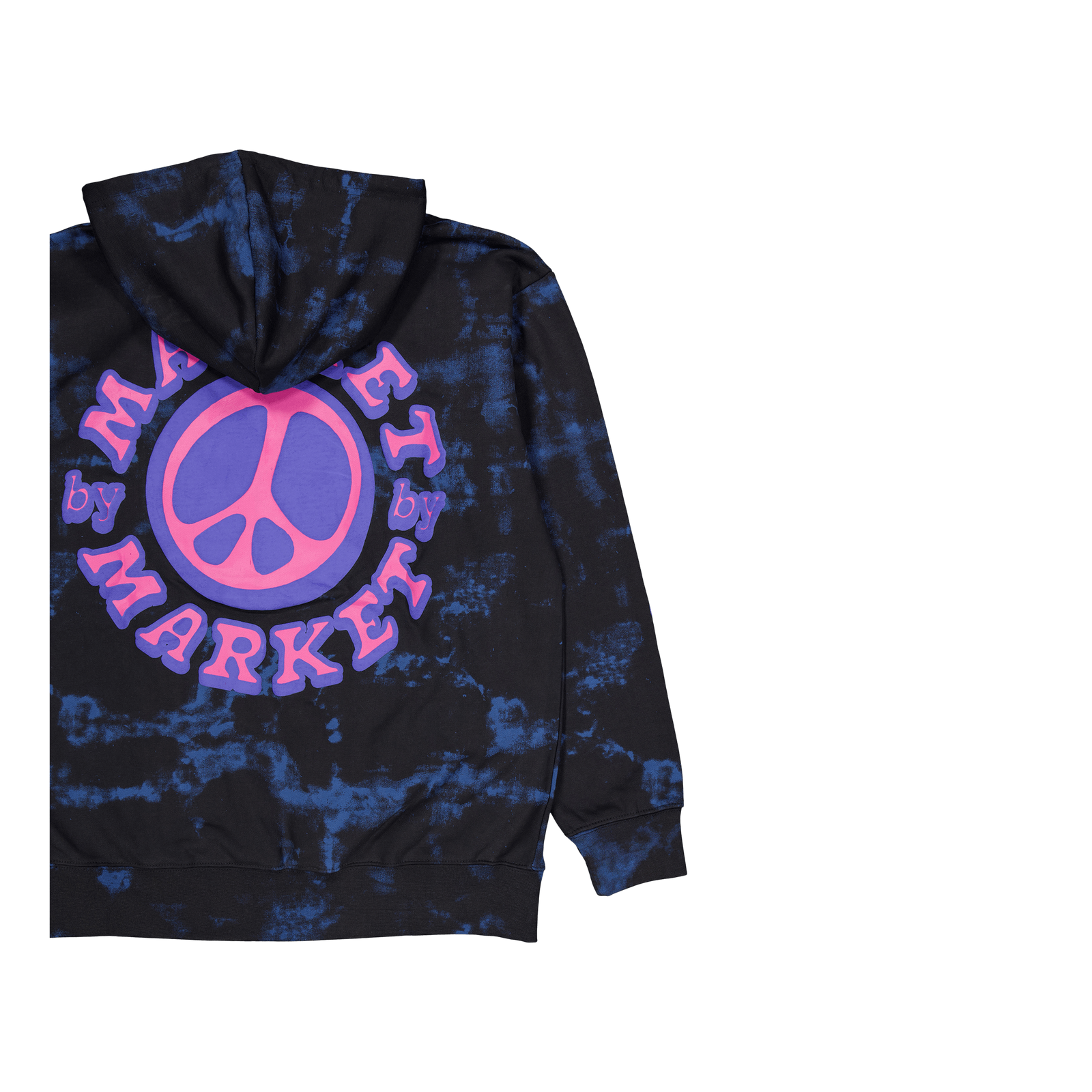 Cali Peace Tie-dye Hoodie Navy Smoke Tie-dye