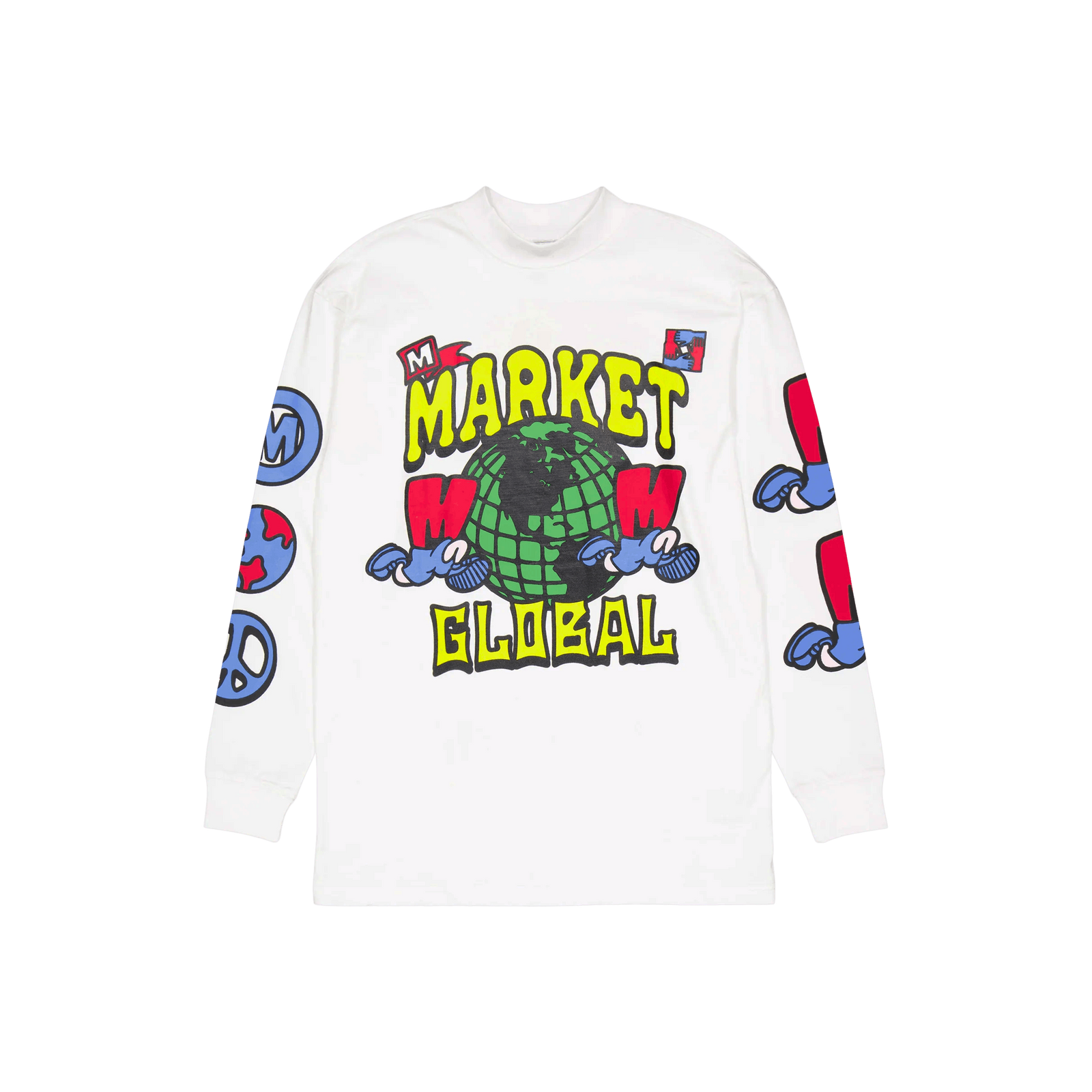 Market Runs The World Mock Nec White