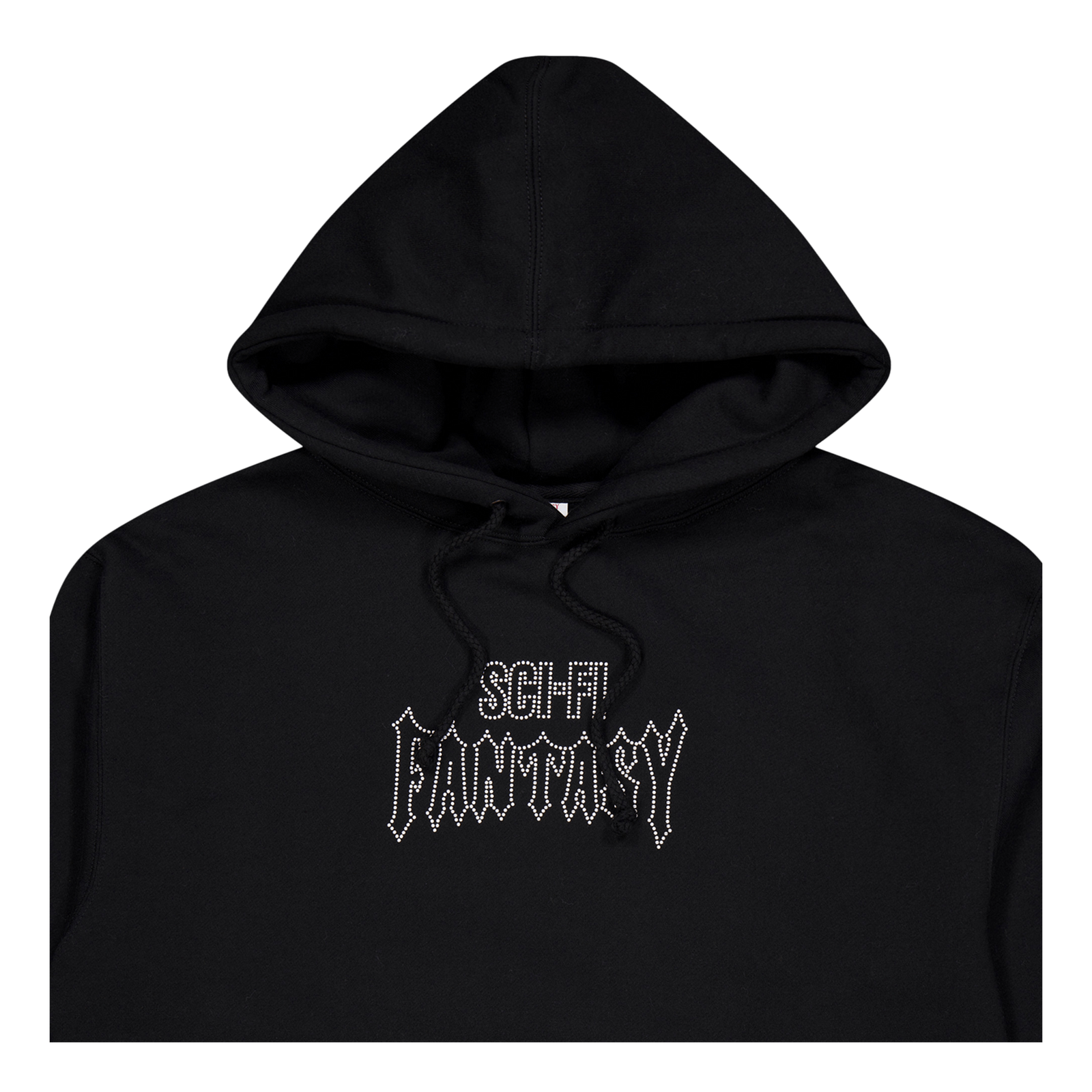 Studded Biker Hood Black