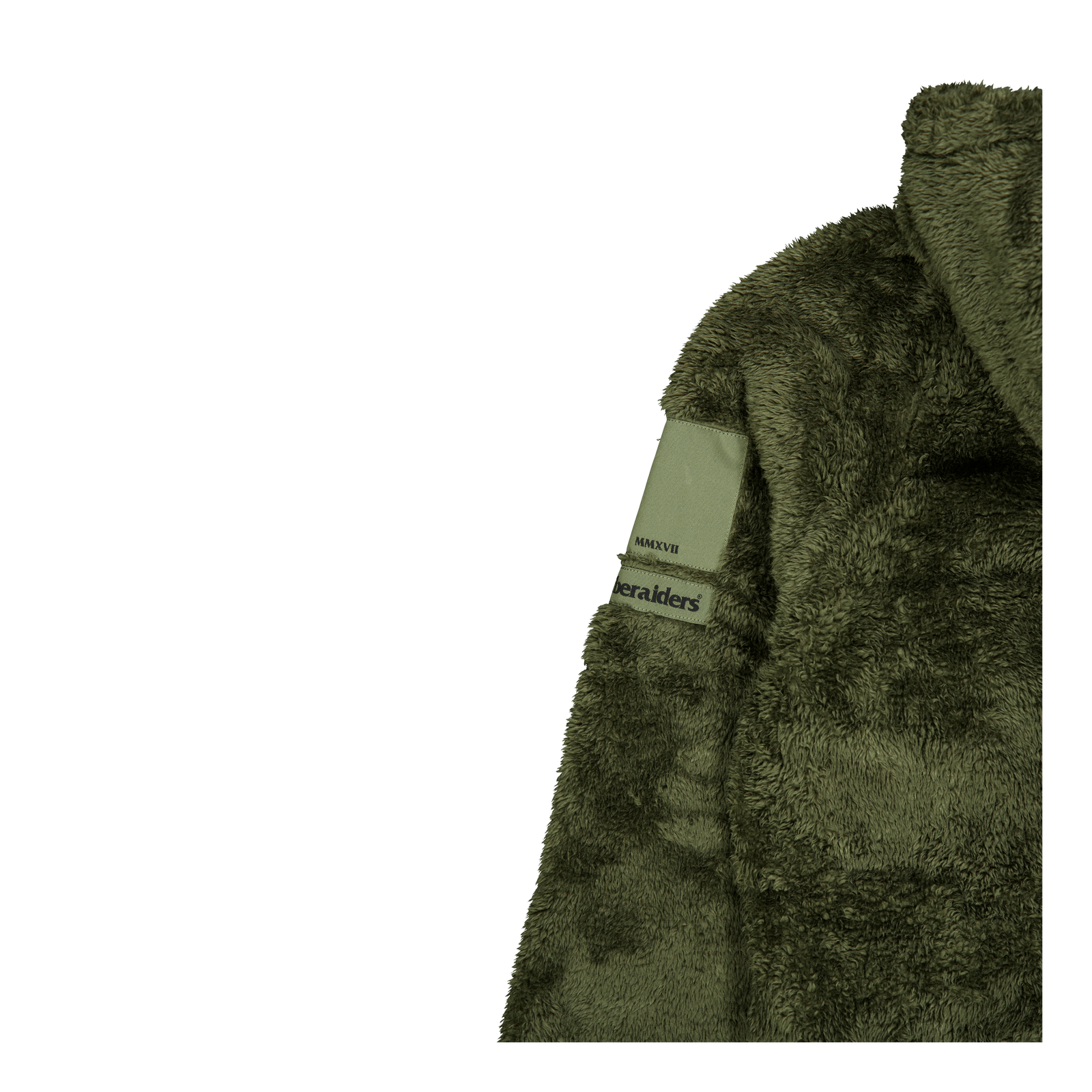 Pile Fleece Hoodie Olive Olive