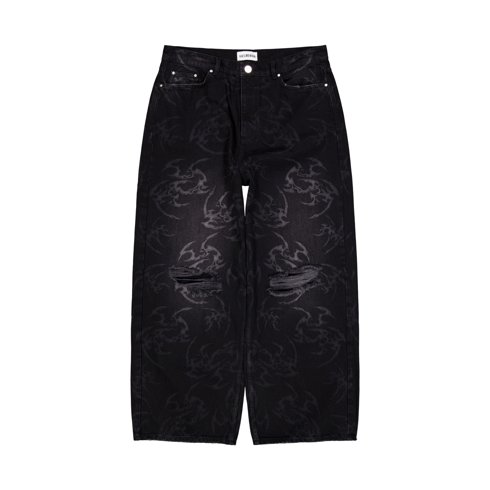 Laser Tribal Baggy Distressed Black