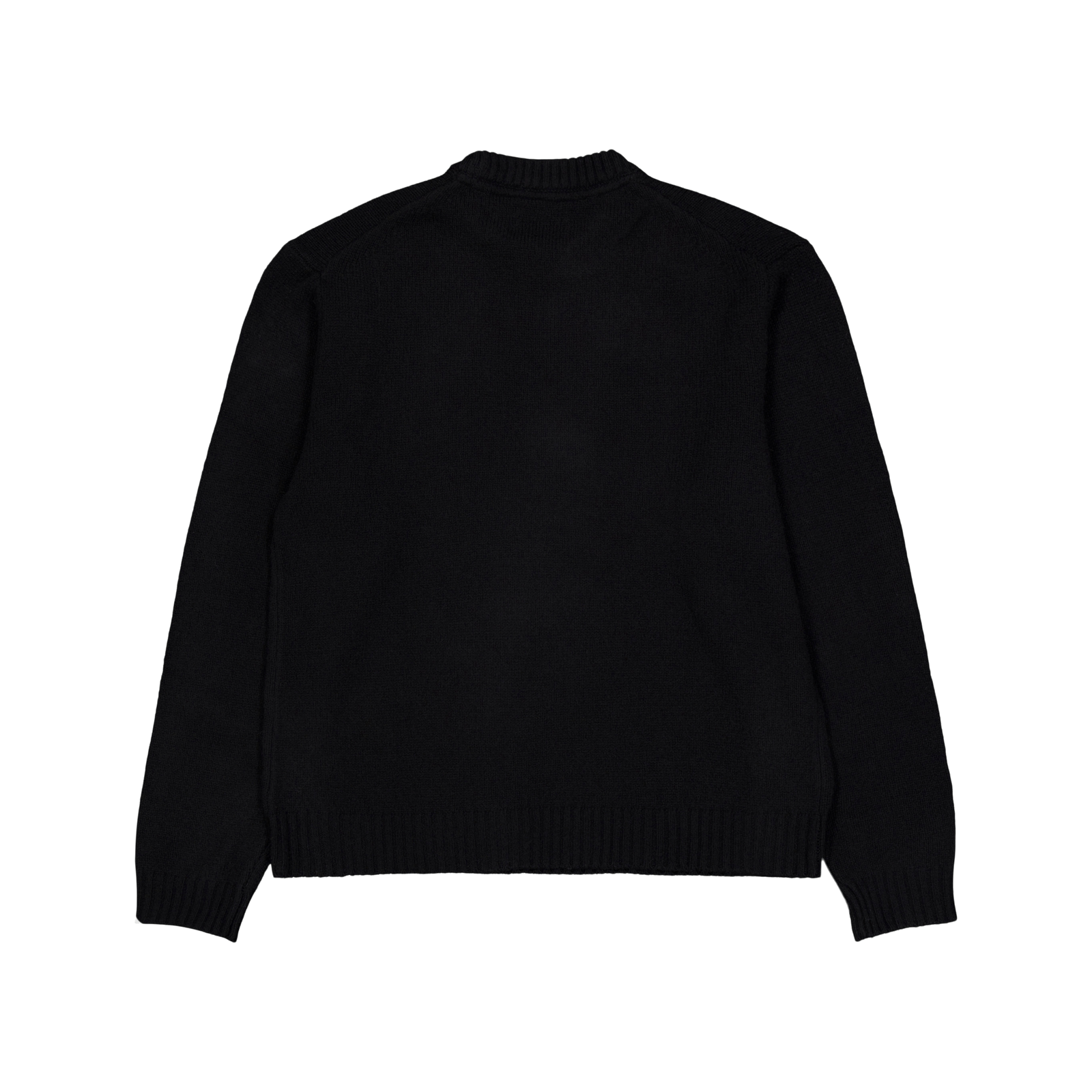 Intarsia Logo Crewneck Knit Black