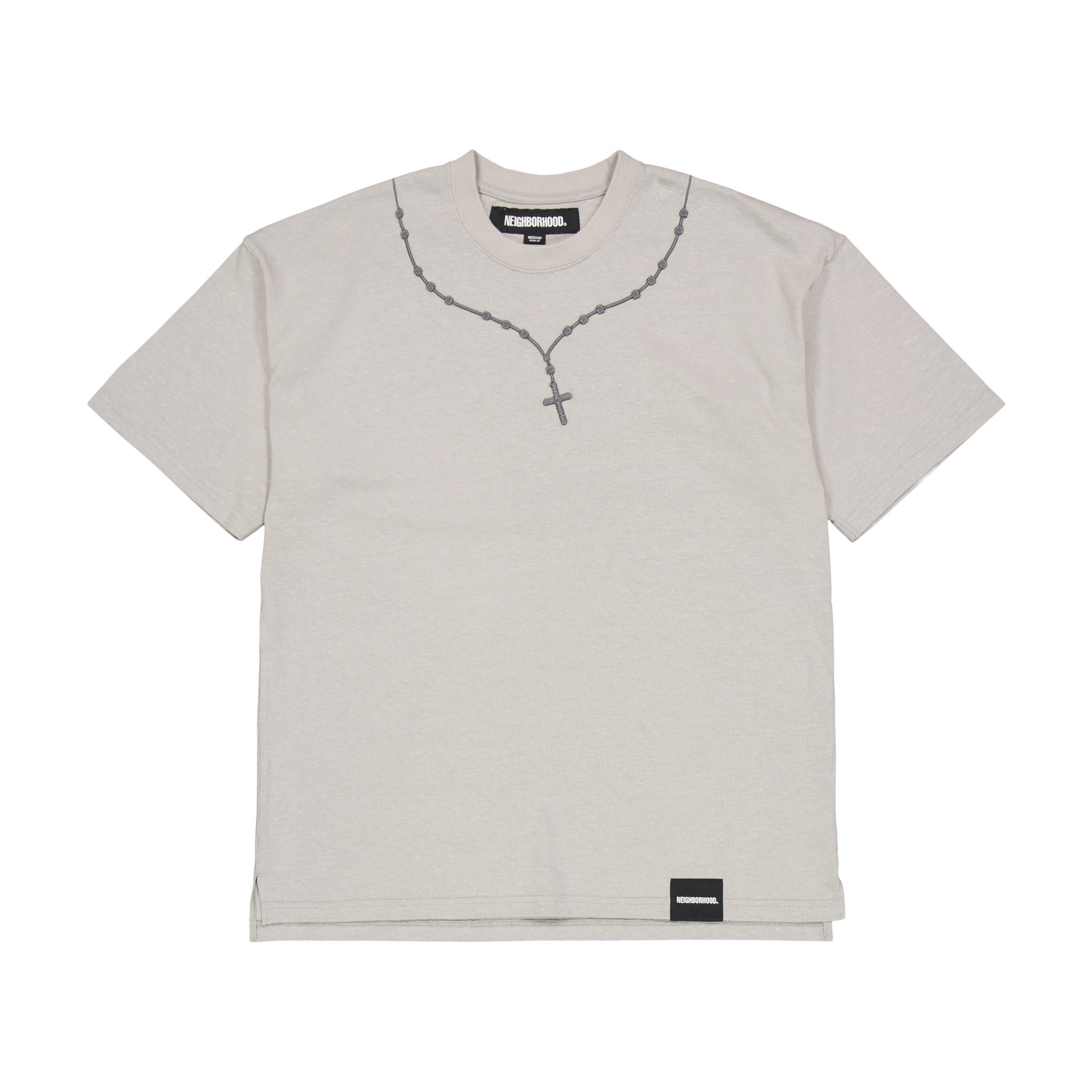 Cross Embroidery Crewneck Ss Gray