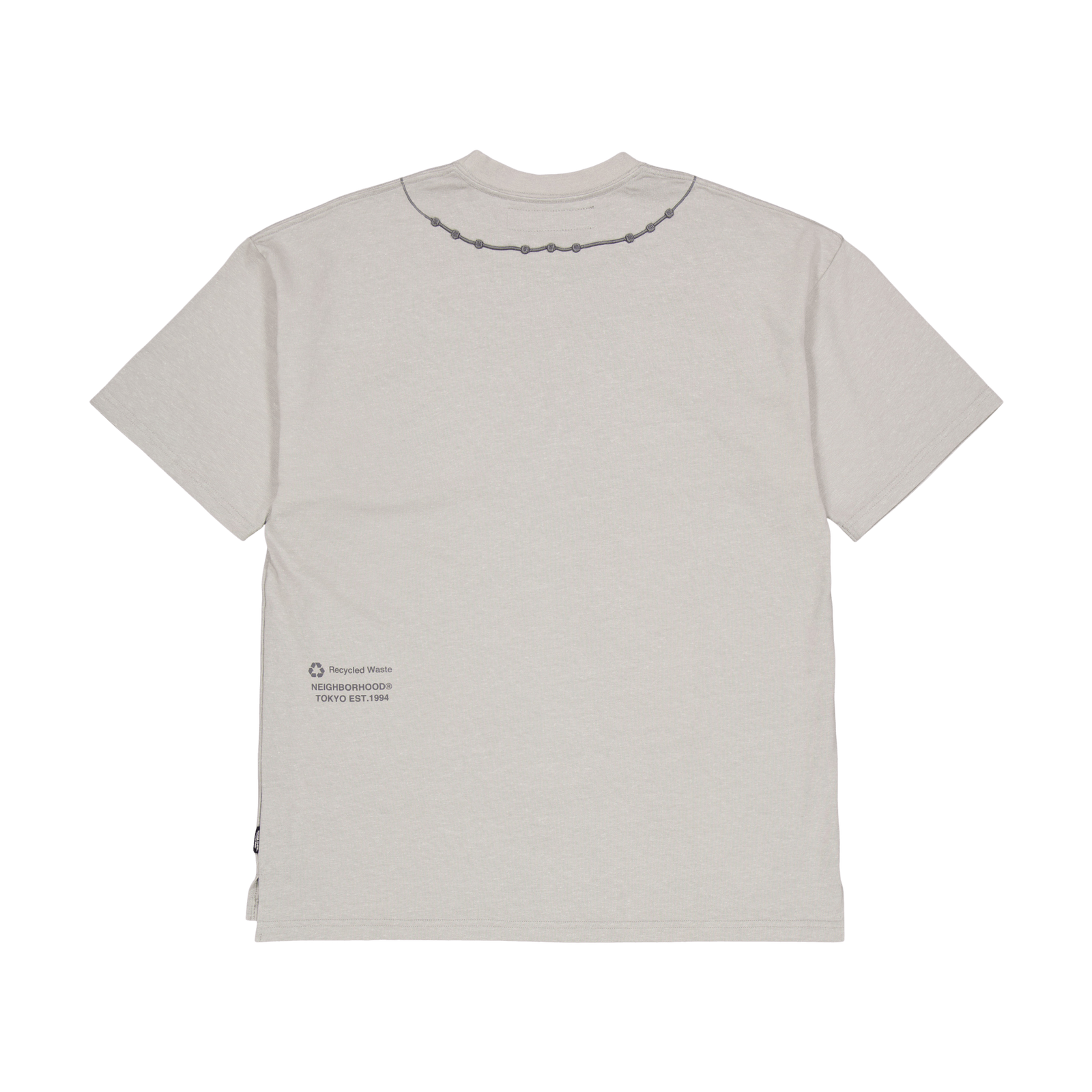 Cross Embroidery Crewneck Ss Gray