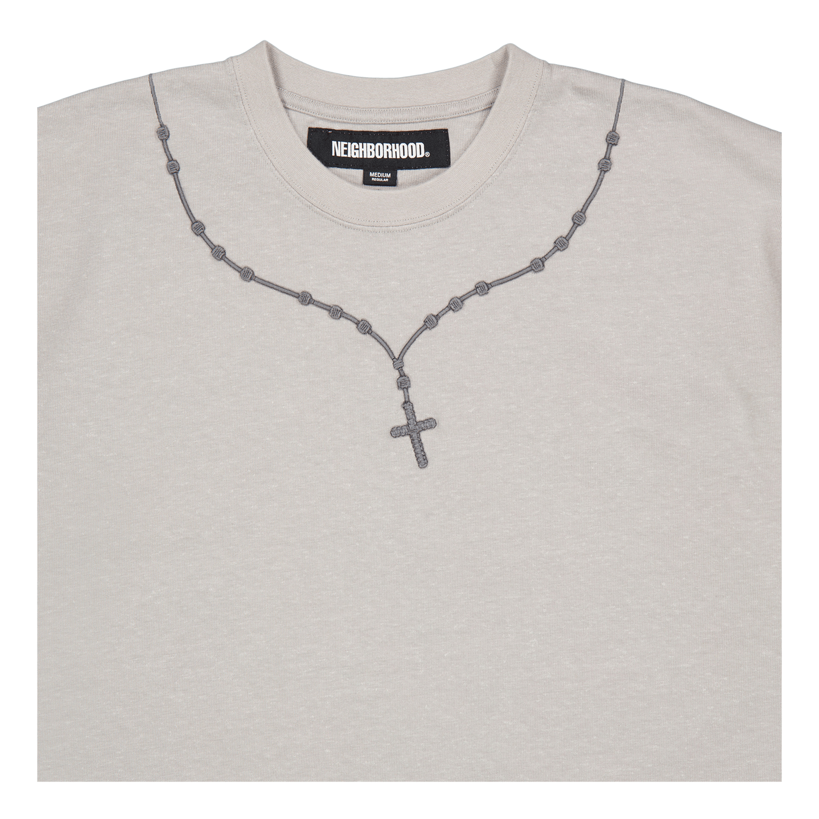 Cross Embroidery Crewneck Ss Gray