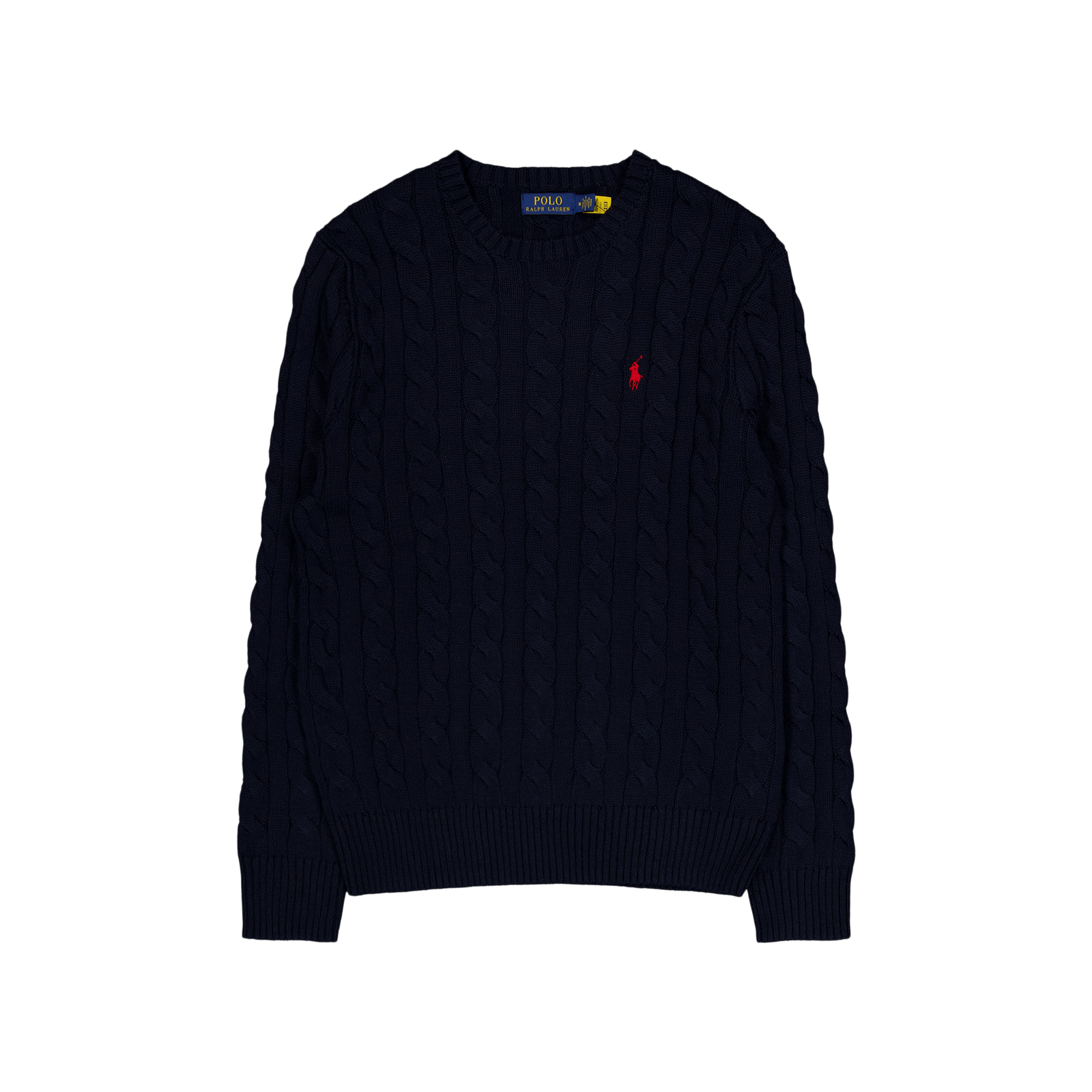 Cable-Knit Cotton Sweater Hunter Navy