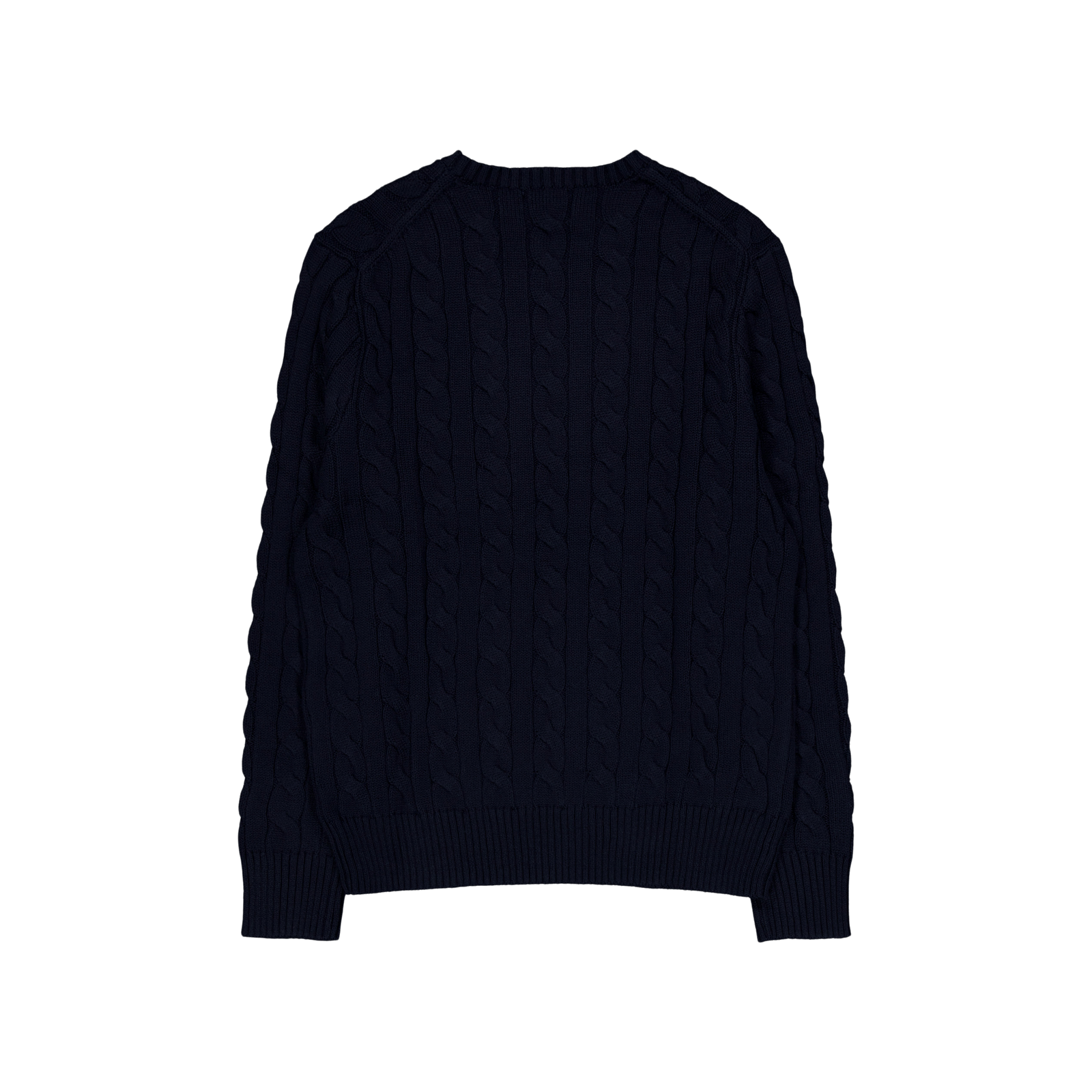 Cable-Knit Cotton Sweater Hunter Navy