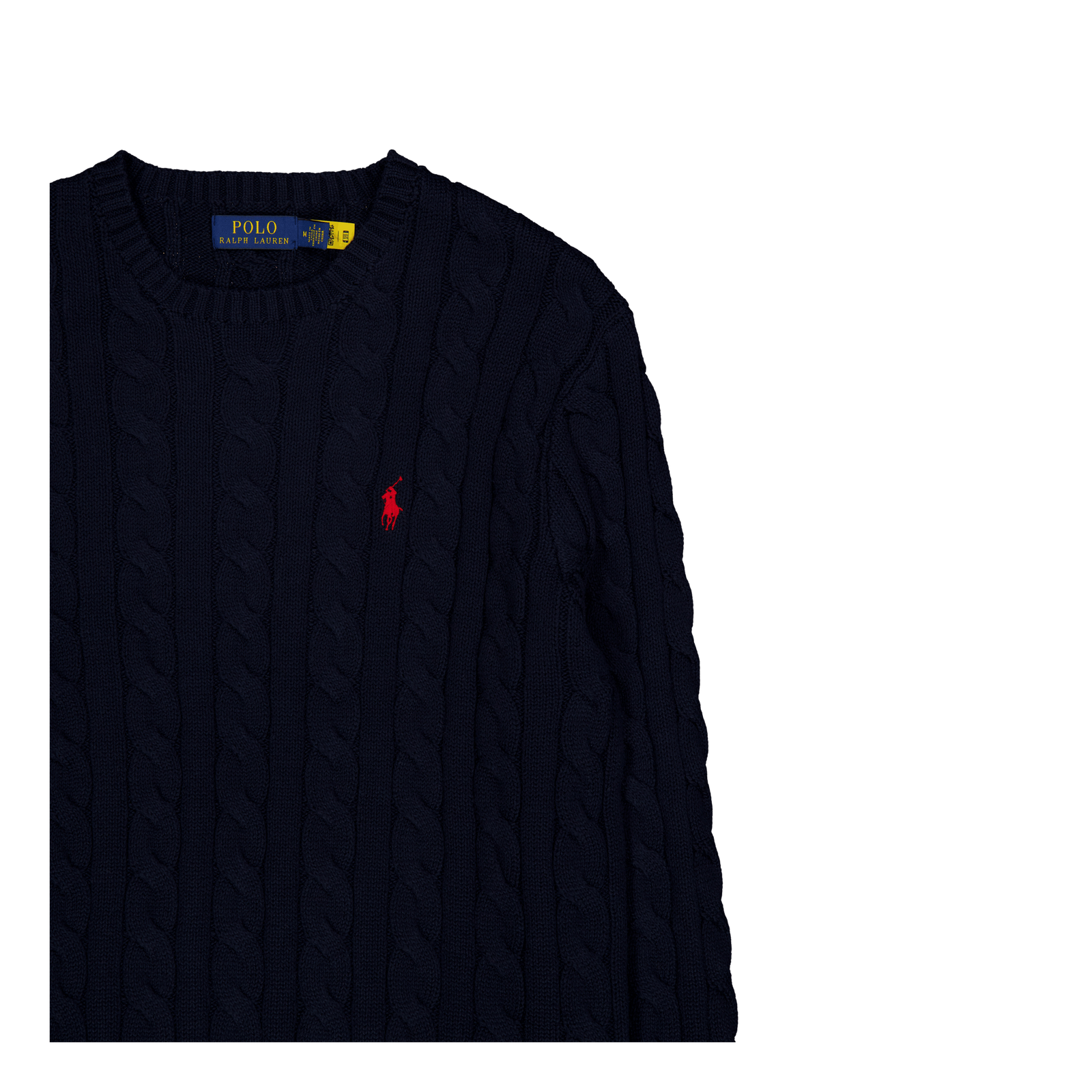 Cable-Knit Cotton Sweater Hunter Navy