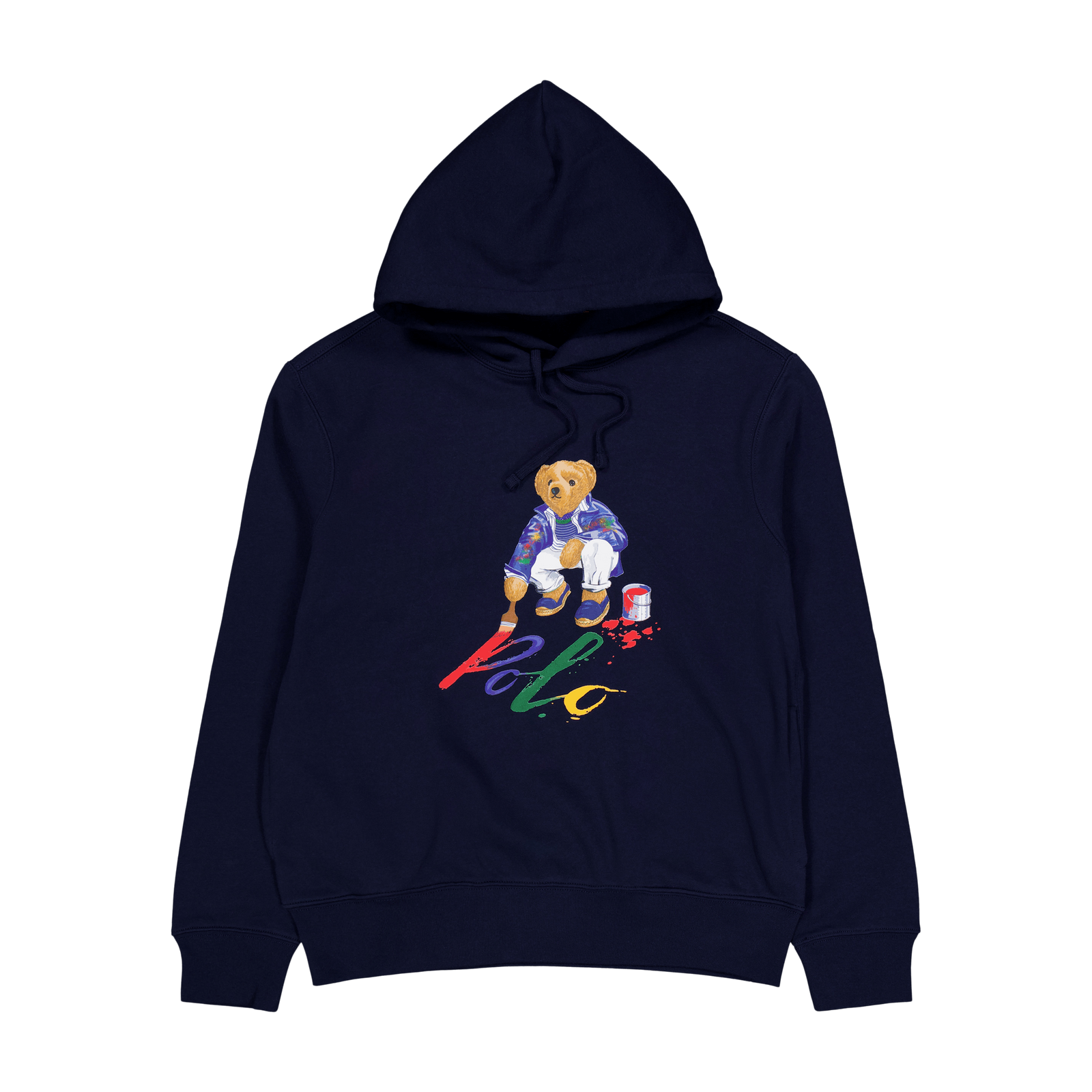 Polo Bear Fleece Hoodie Cruise Navy Paint Bear