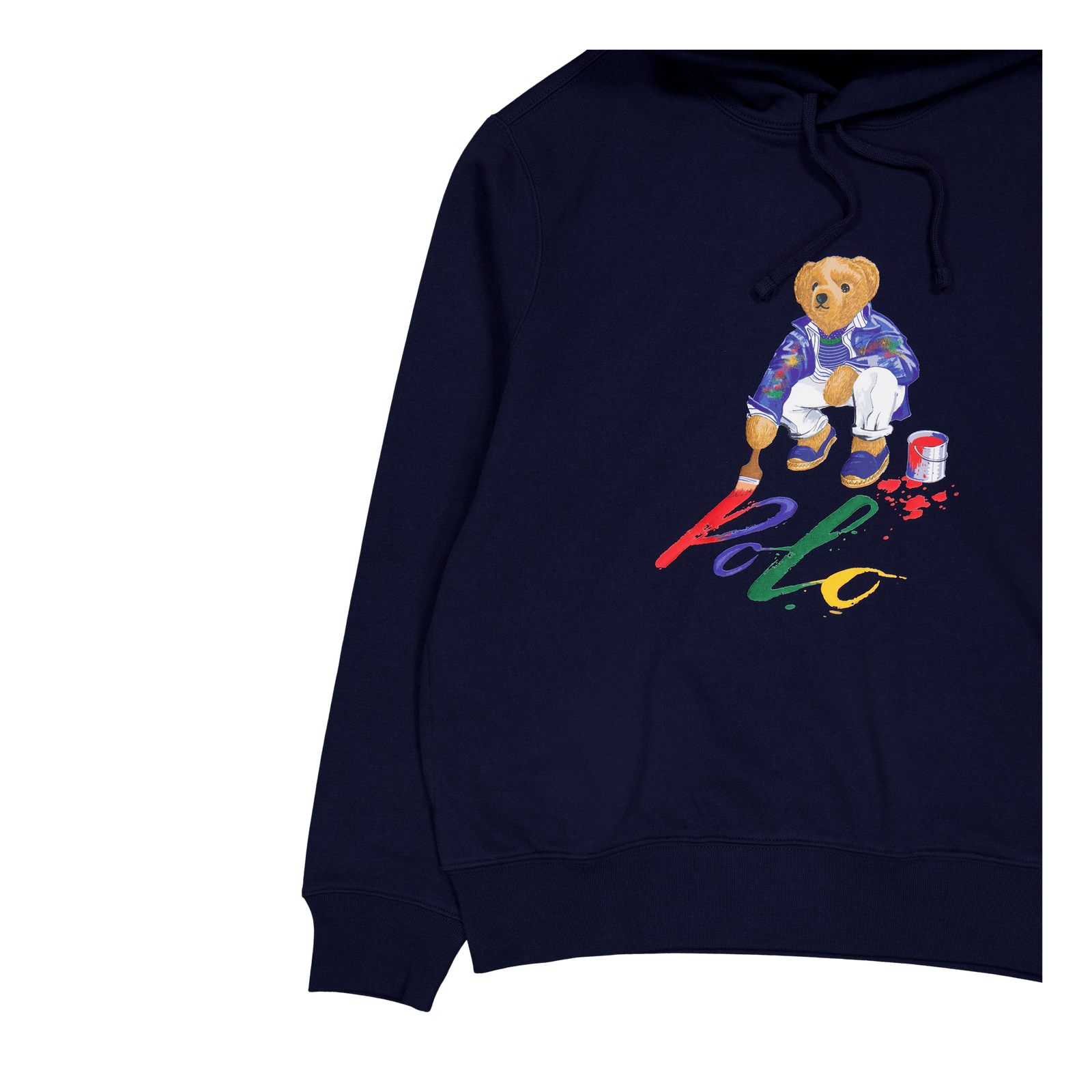 Polo Bear Fleece Hoodie Cruise Navy Paint Bear