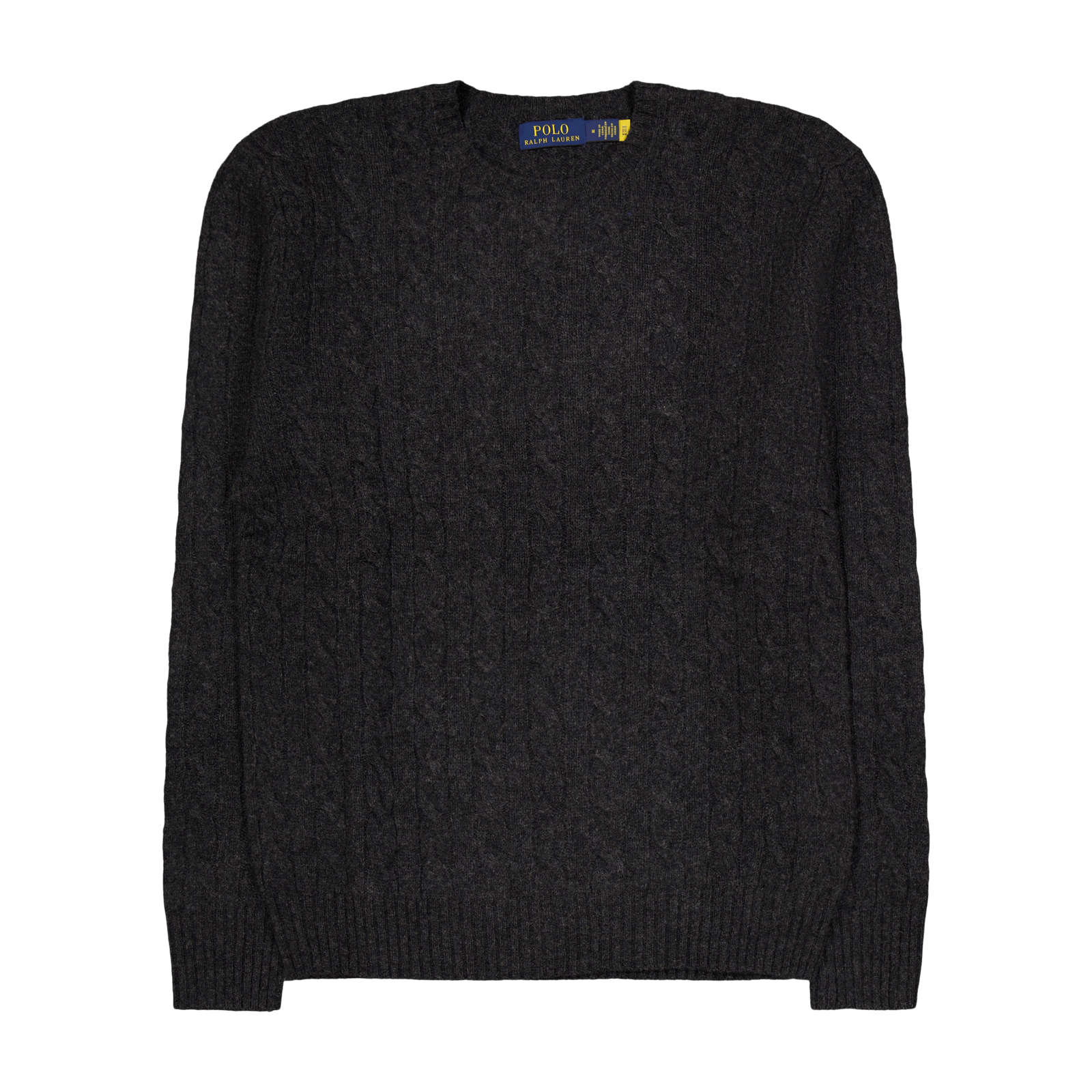 Cable-Knit Wool-Cashmere Sweater Dark Granite Hthr