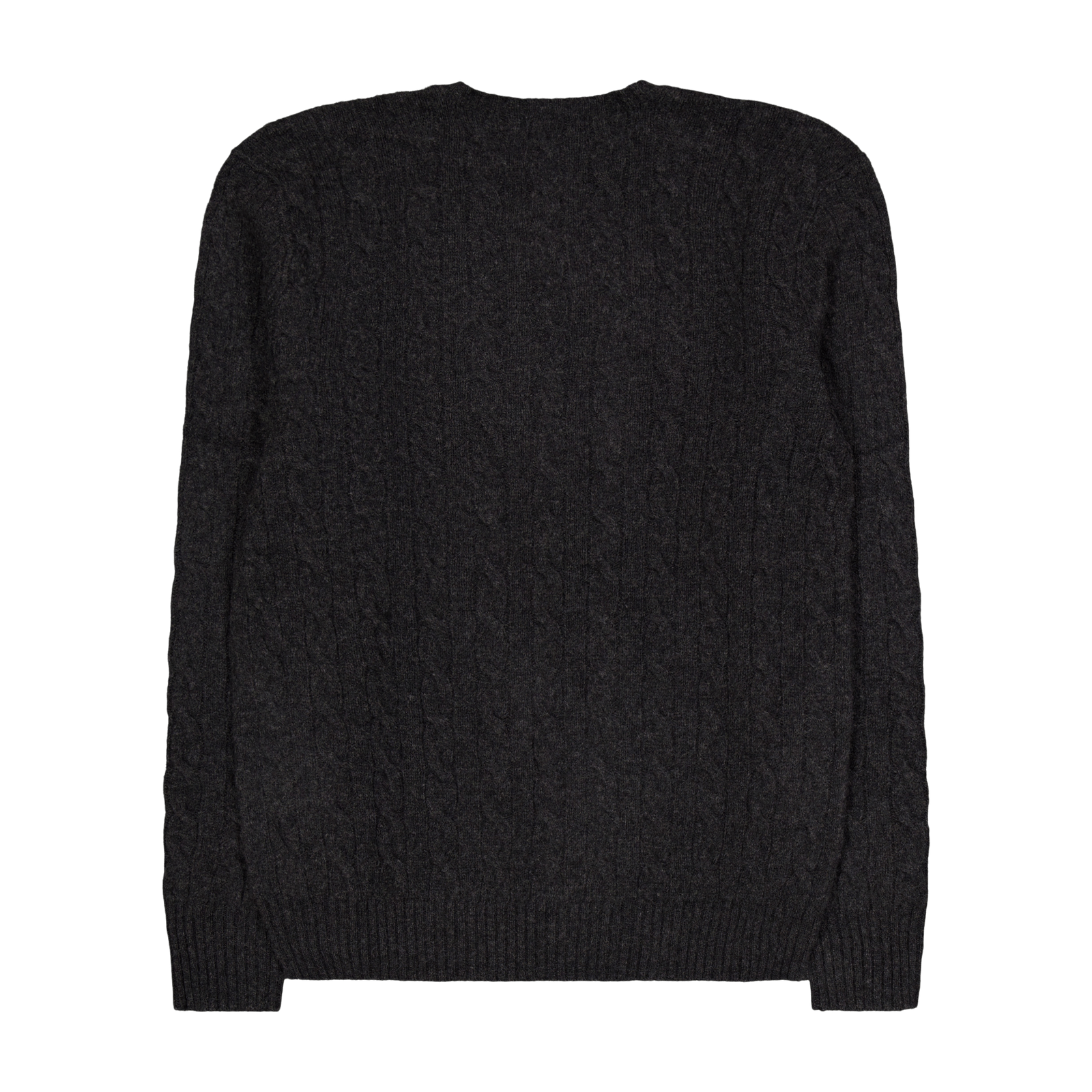 Cable-Knit Wool-Cashmere Sweater Dark Granite Hthr
