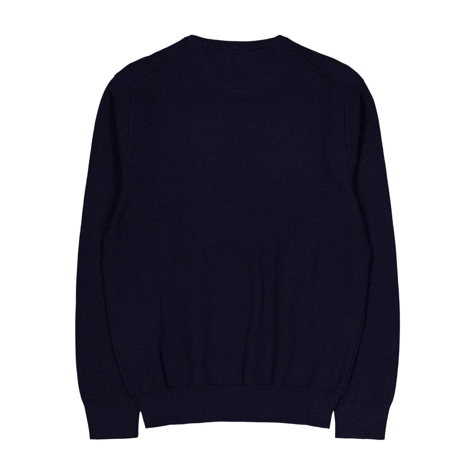 Textured Cotton Crewneck Sweater Navy Htr