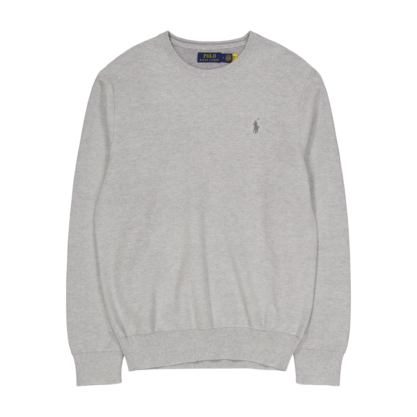 Textured Cotton Crewneck Sweater Andover Heather