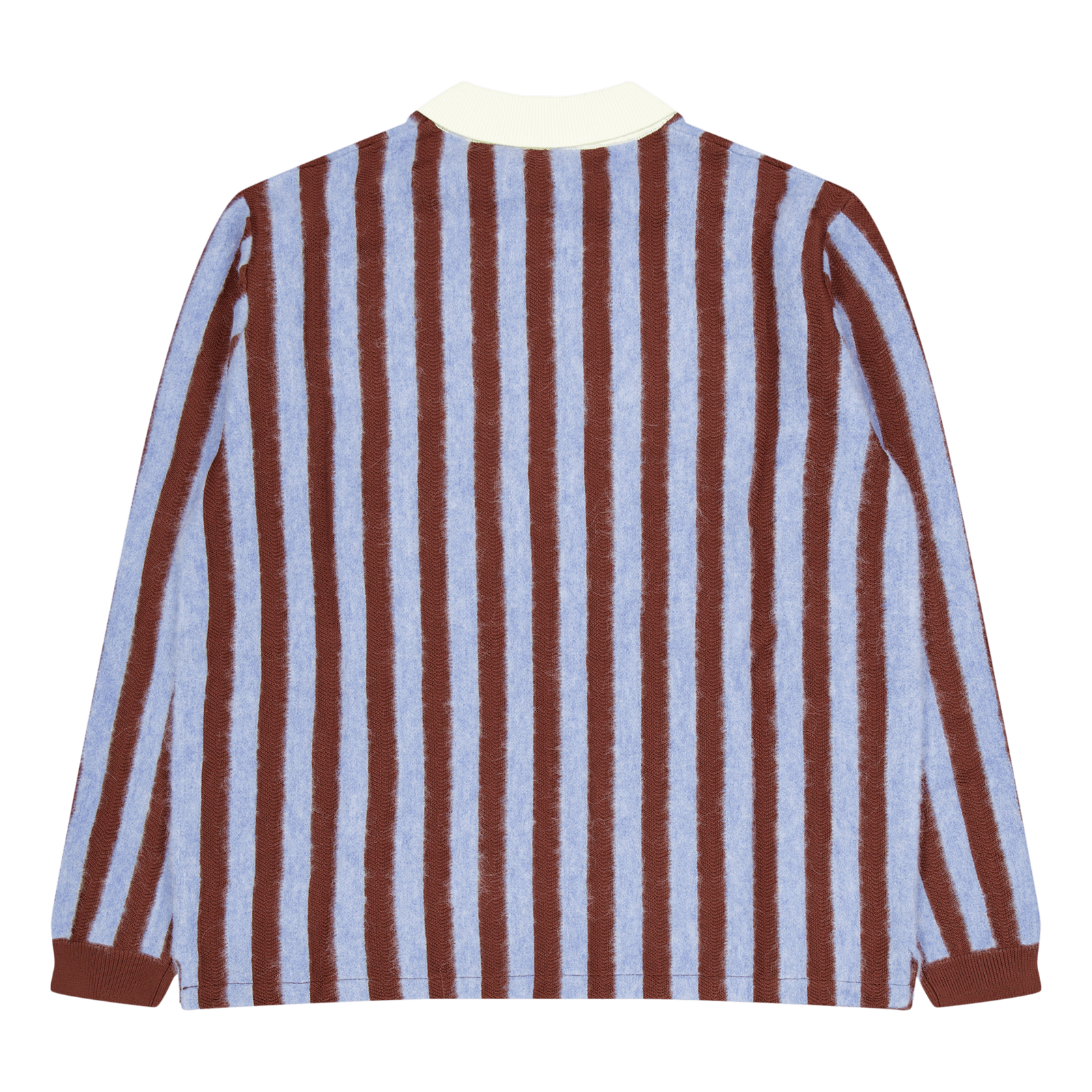 Striped Comfort Polo Sky Blue/hazelnut