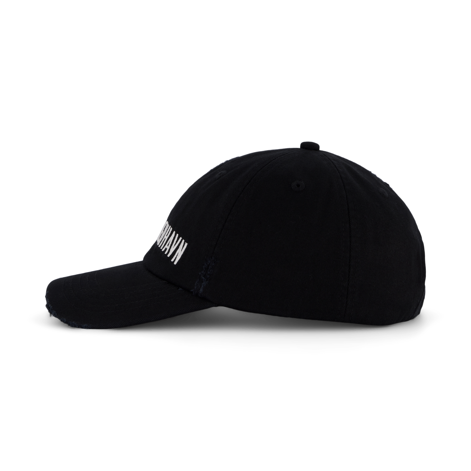 Distressed Signature Cap Black