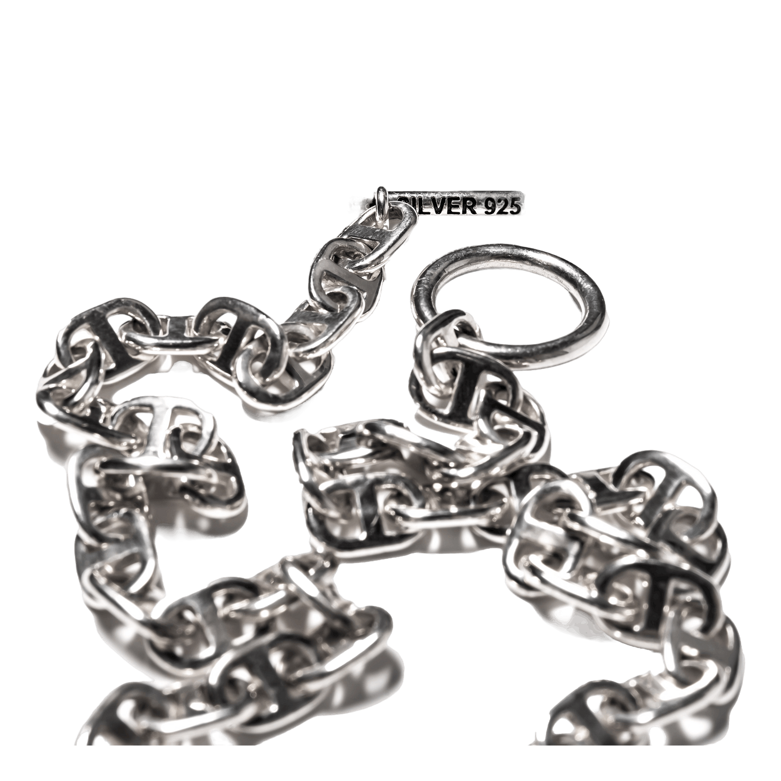 Chain Link Necklace 7mm Silver 925