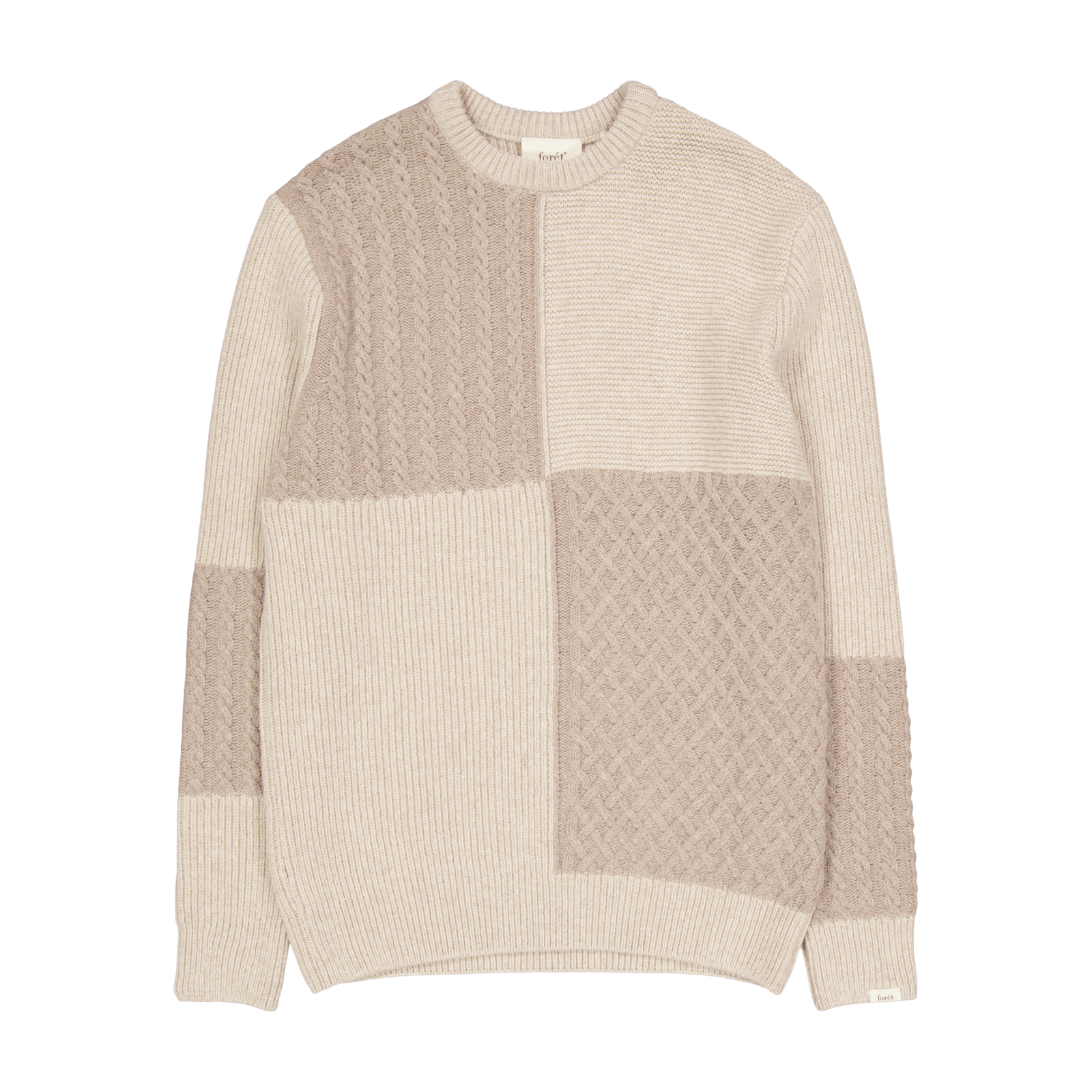 Walnut Patchwork Knit Khaki