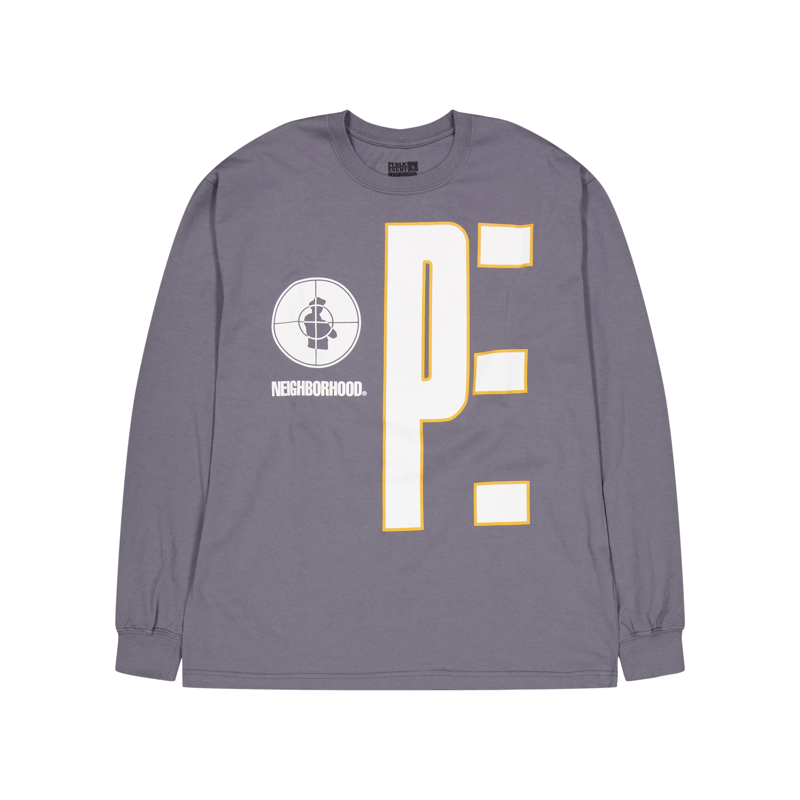 Nh X Public Enemy . Tee Ls-1 Gray