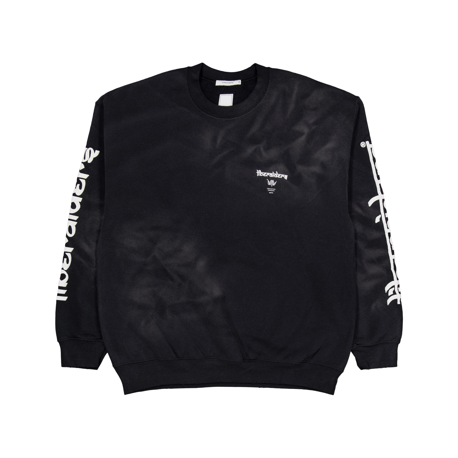 Lr Sleeve Logo Vintage Crewnec Black