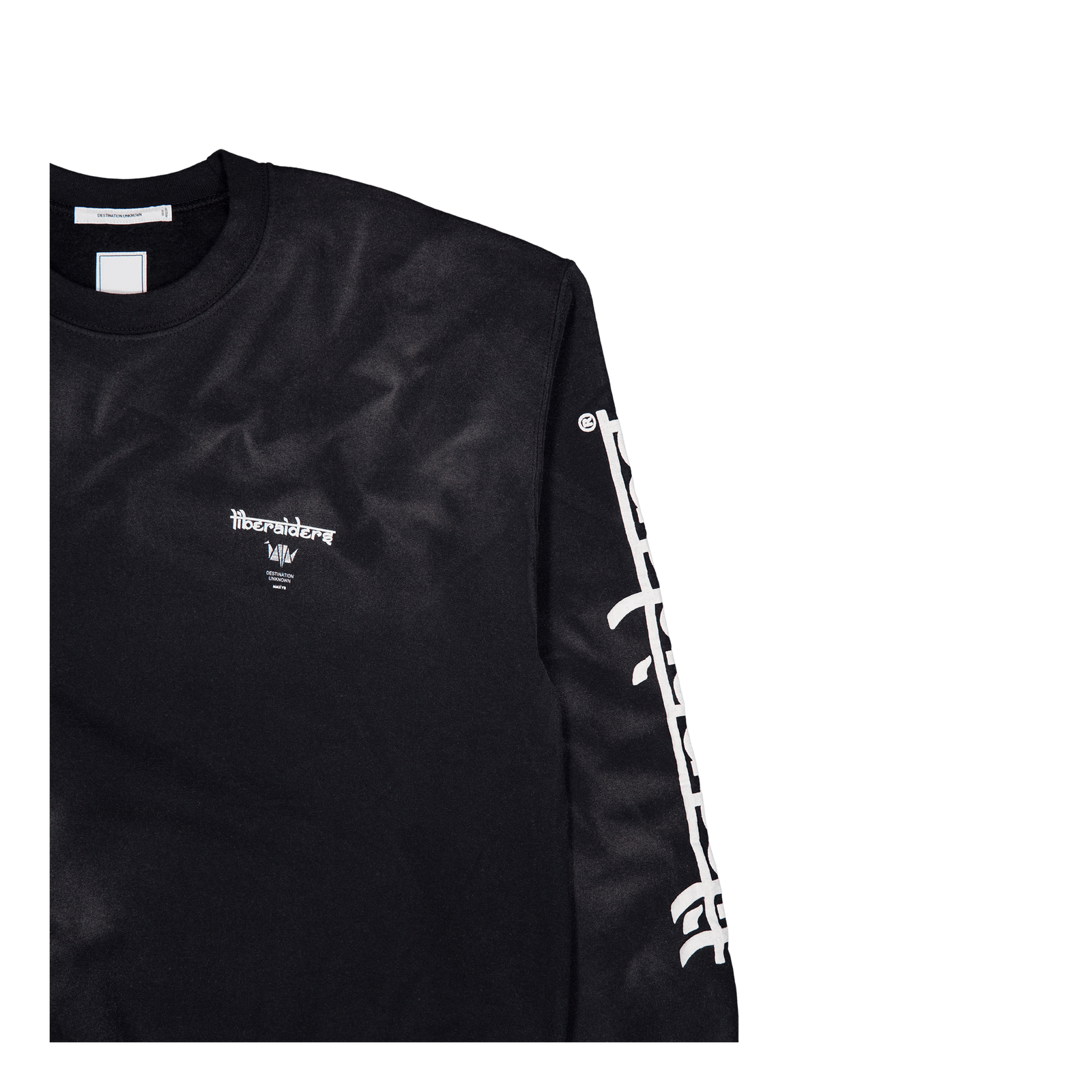 Lr Sleeve Logo Vintage Crewnec Black