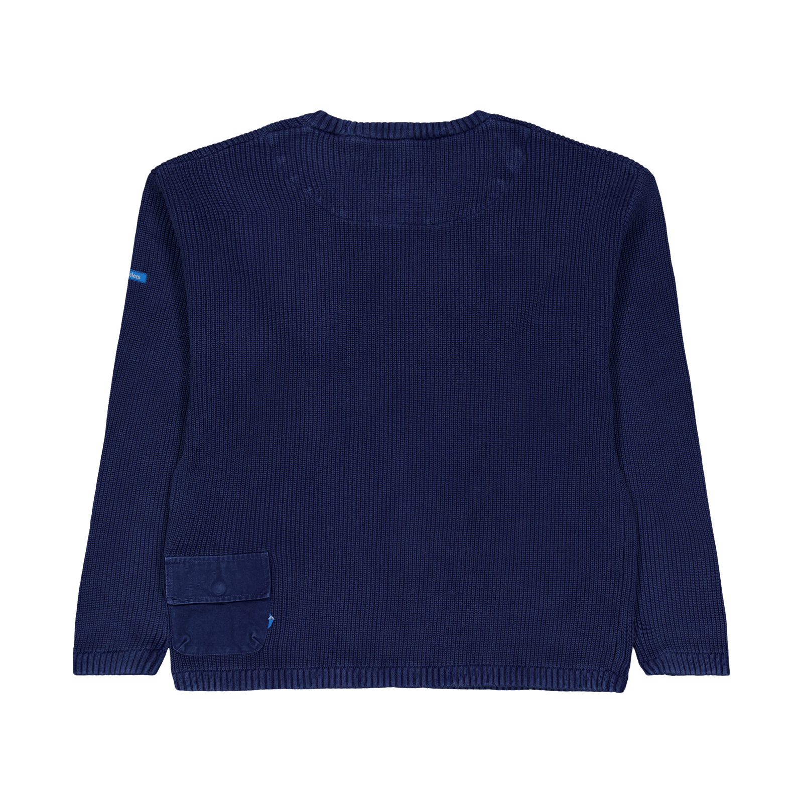 Garment Dyed Cotton Knit Crewn Navy