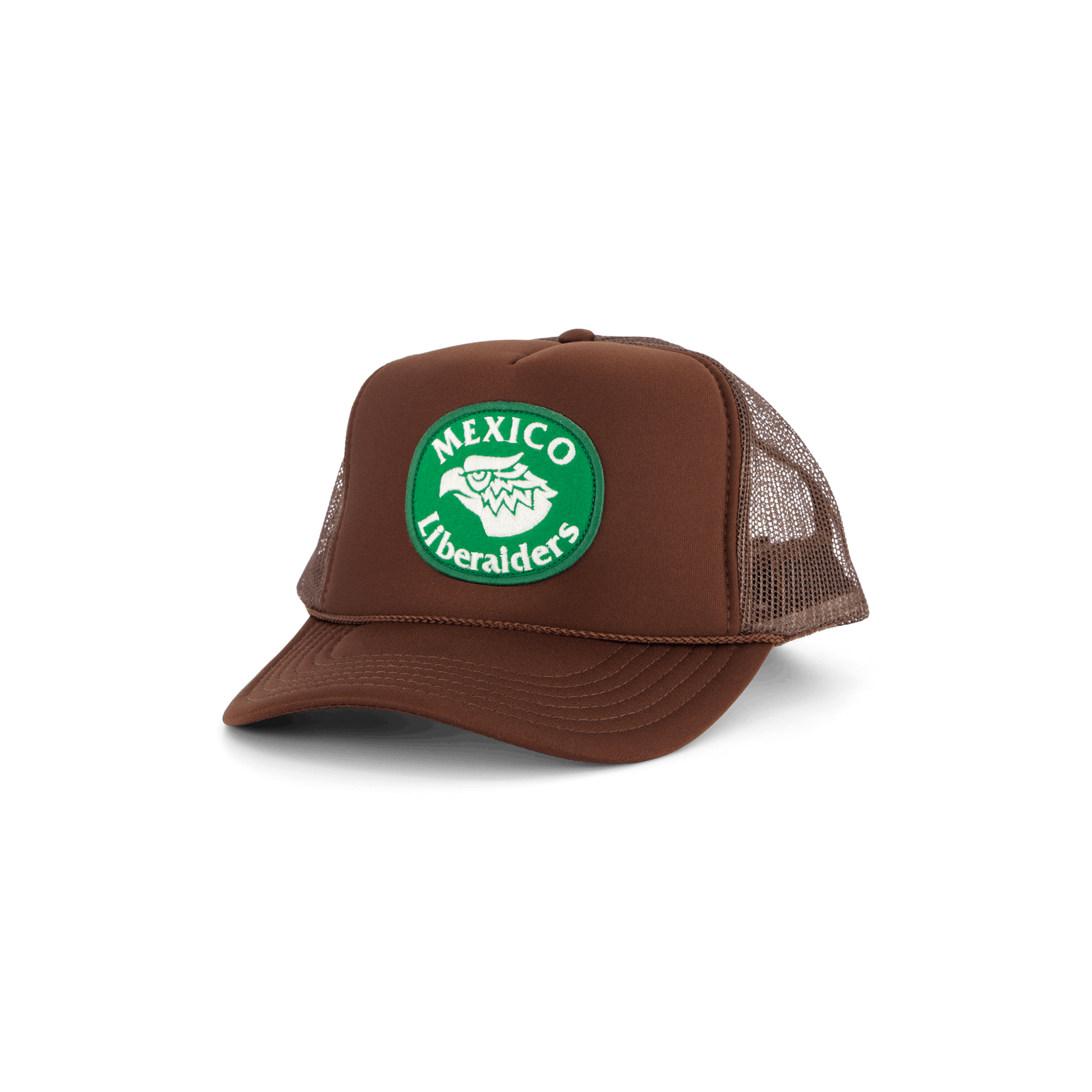 Eagle Logo Trucker Cap Brown