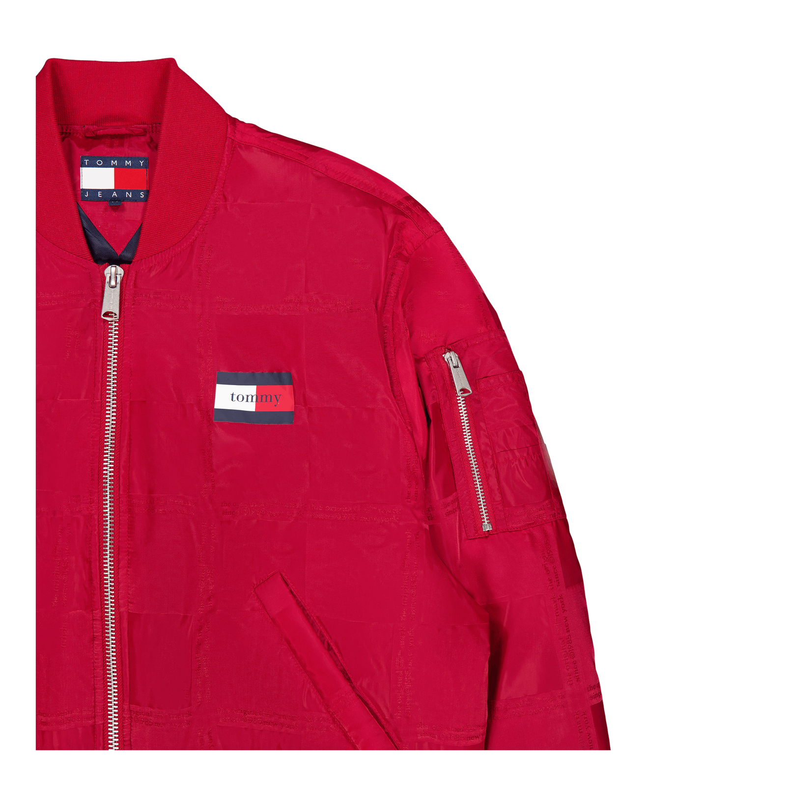 Tjcu Jacquard Boxy Bomber Jack Medium Red
