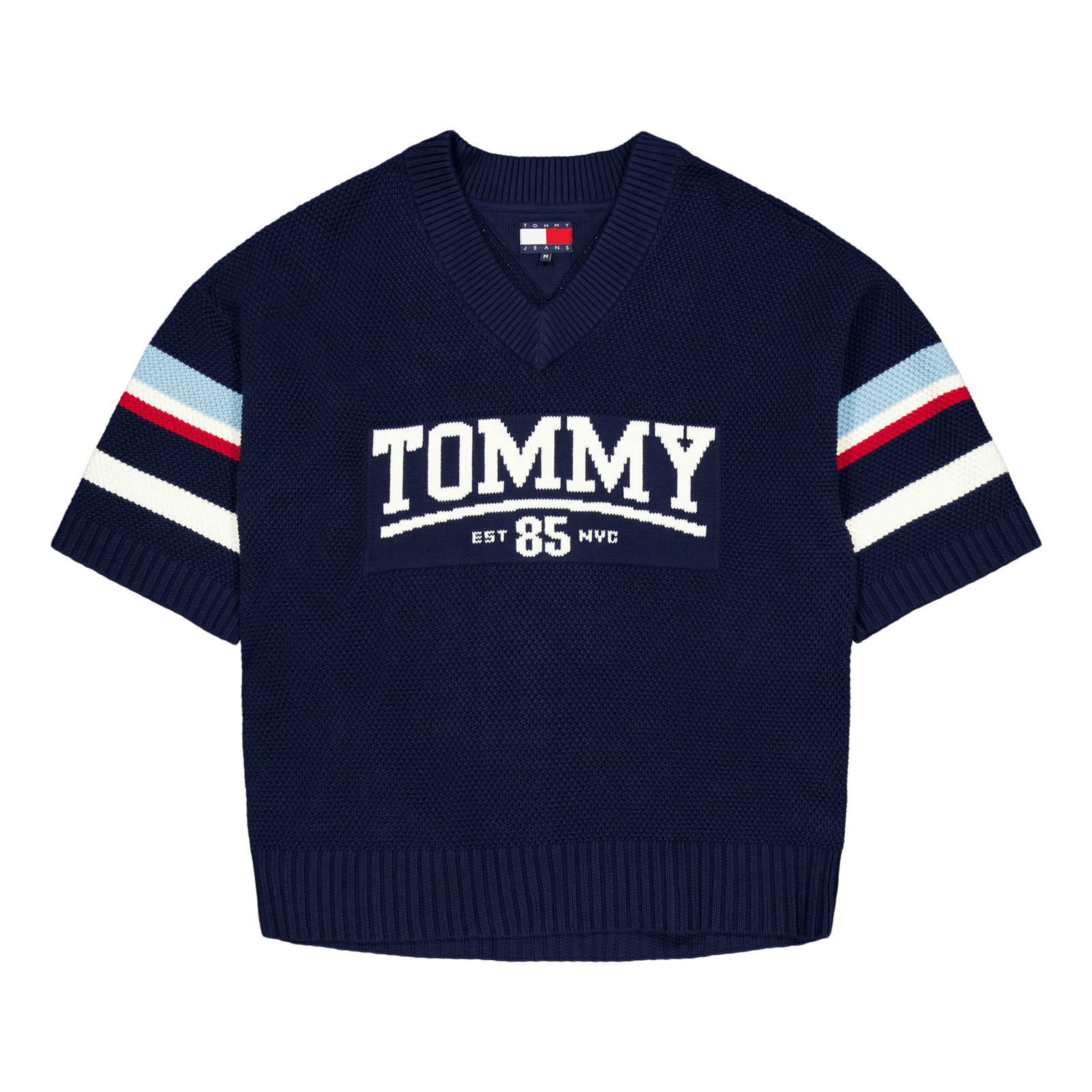 Tjcu Varsity Knit Top Carbon Navy