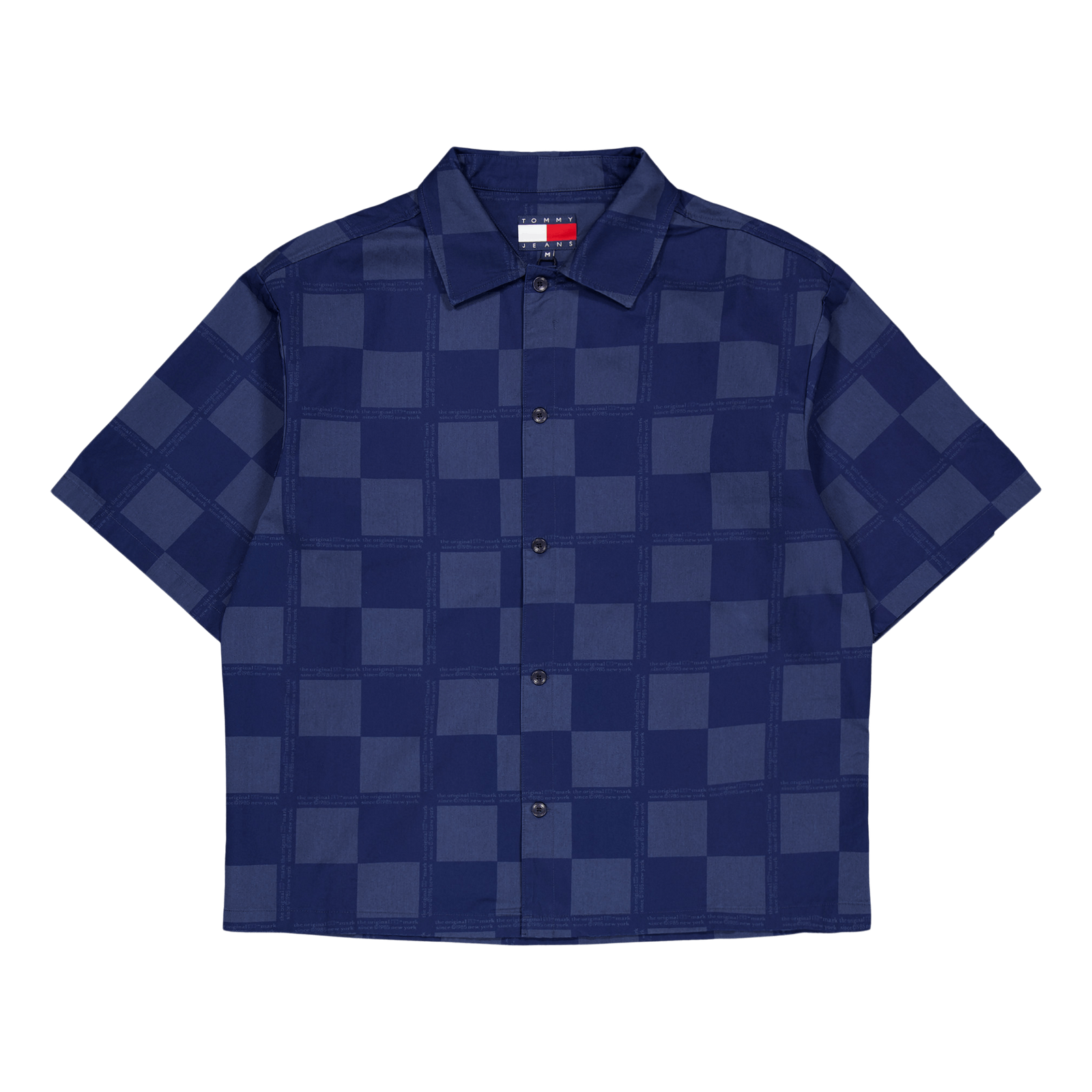 Tjcu Boxy 1985 Checkerbrd Shir Carbon Navy