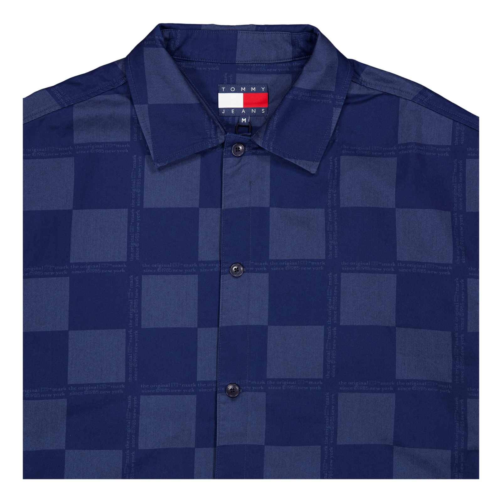 Tjcu Boxy 1985 Checkerbrd Shir Carbon Navy