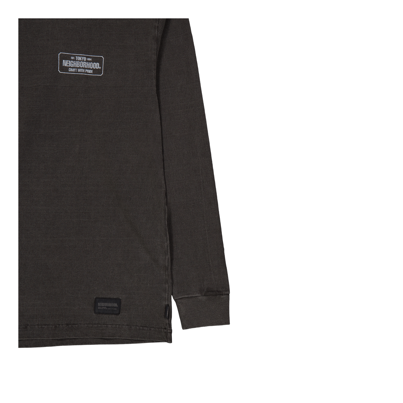 Pigment Dyed Crewneck Ls Black