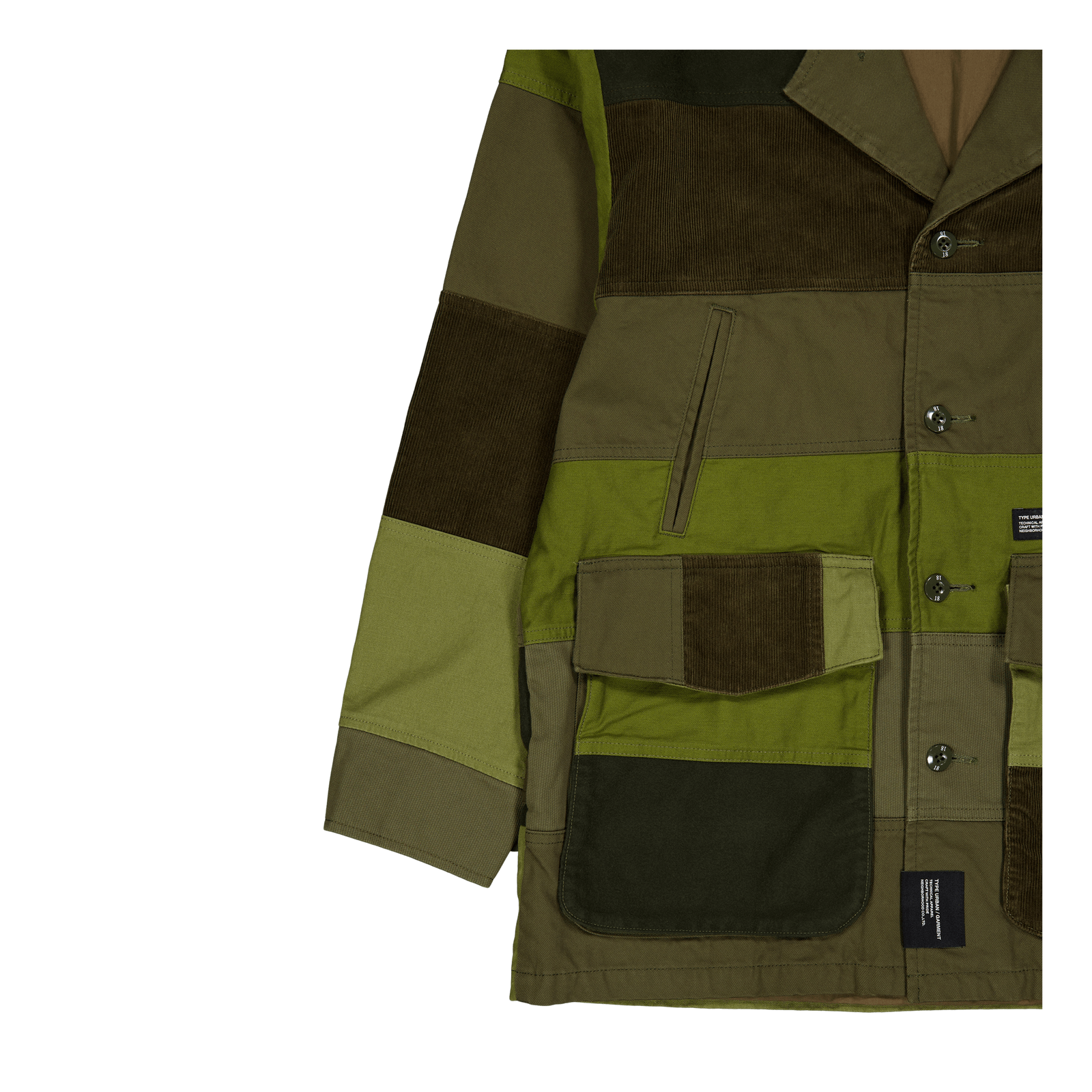 Patchwork Jacket Olive Drab