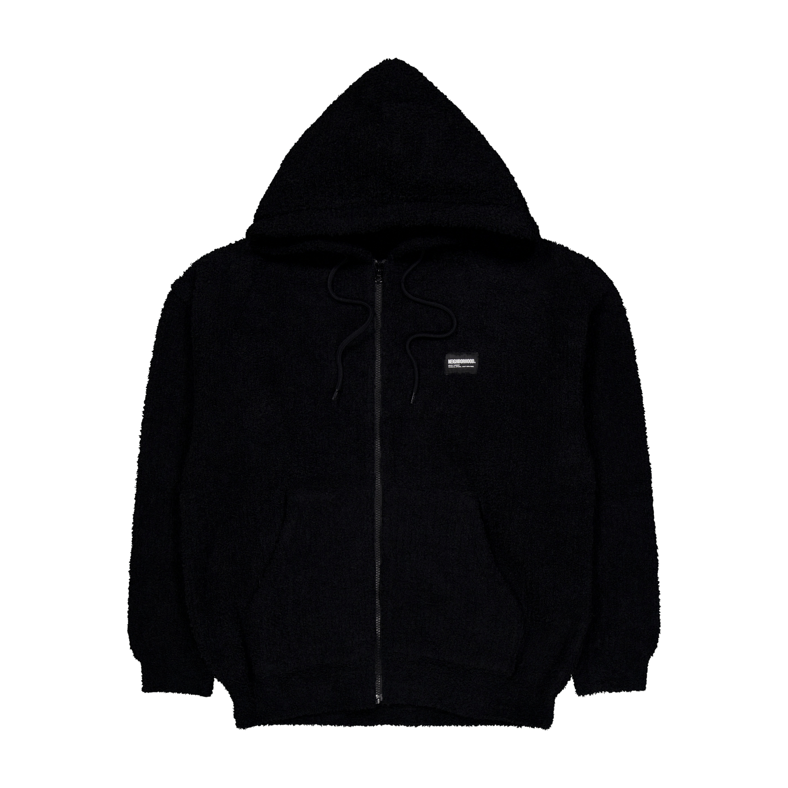 Fluffy Zip Up Parka Black