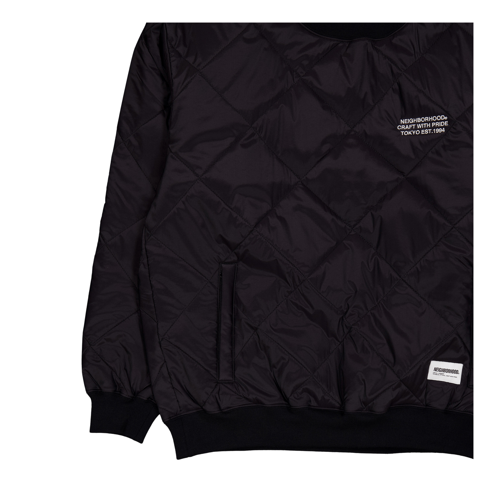 Quilting Pullover Shirt Ls Black