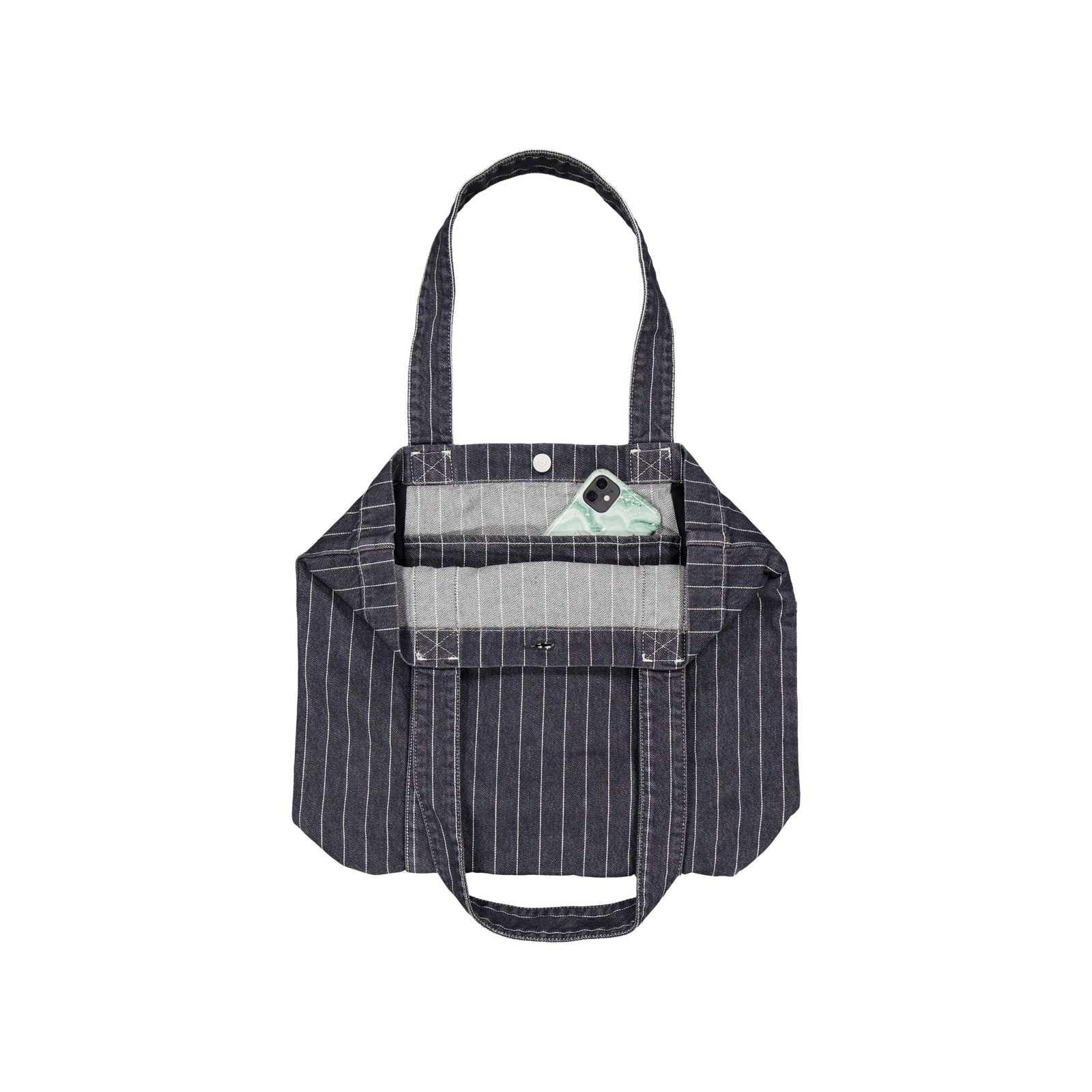 Orlean Tote Bag Orlean Stripe, Black / White