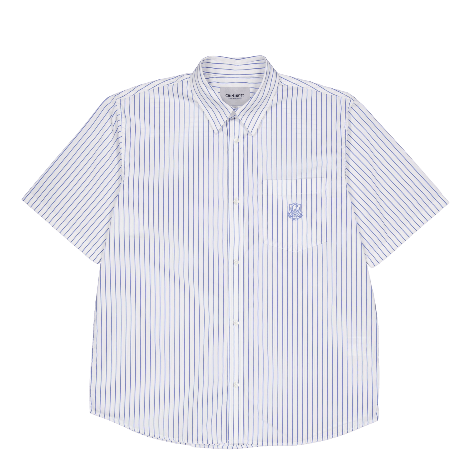 S/s Linus Shirt Linus Stripe, Bleach / White