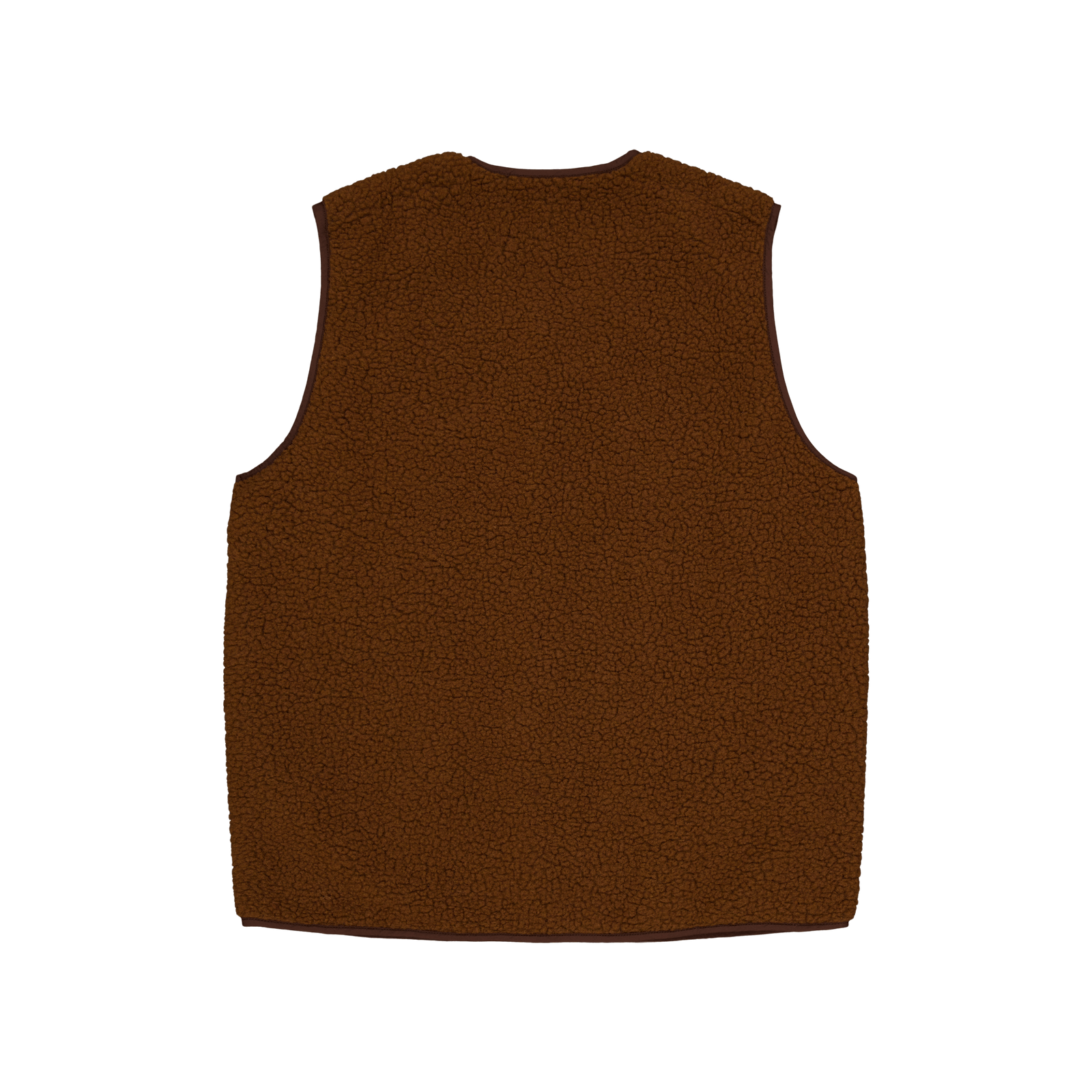 Aura Sherpa Fleece Vest Brown
