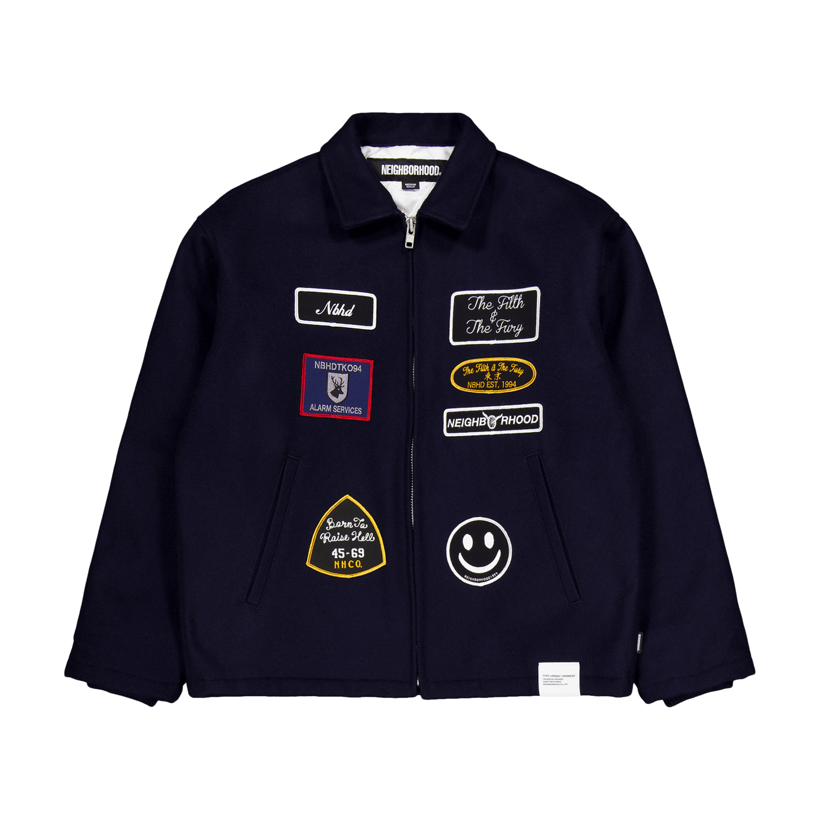 Melton Zip Up Jacket Navy