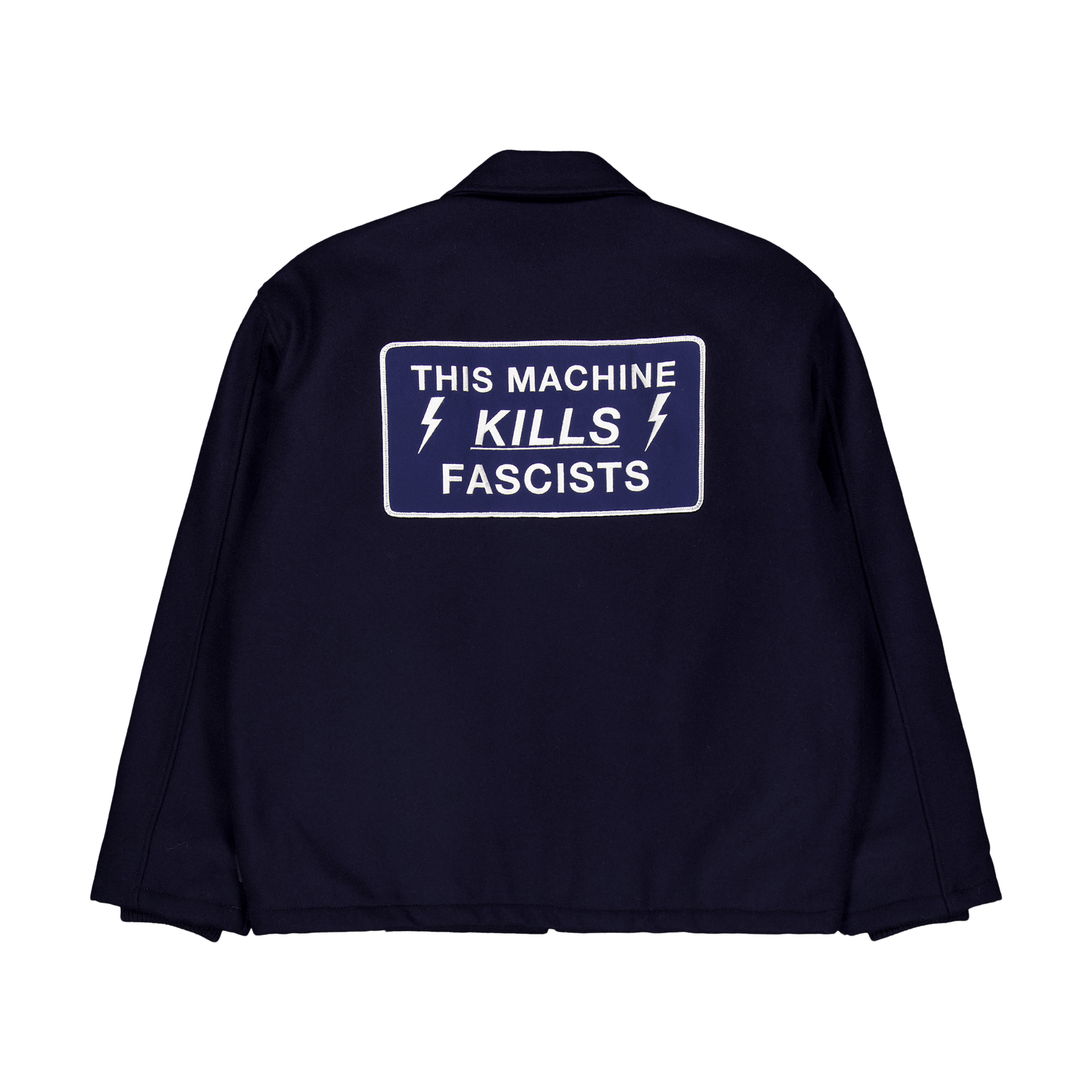 Melton Zip Up Jacket Navy