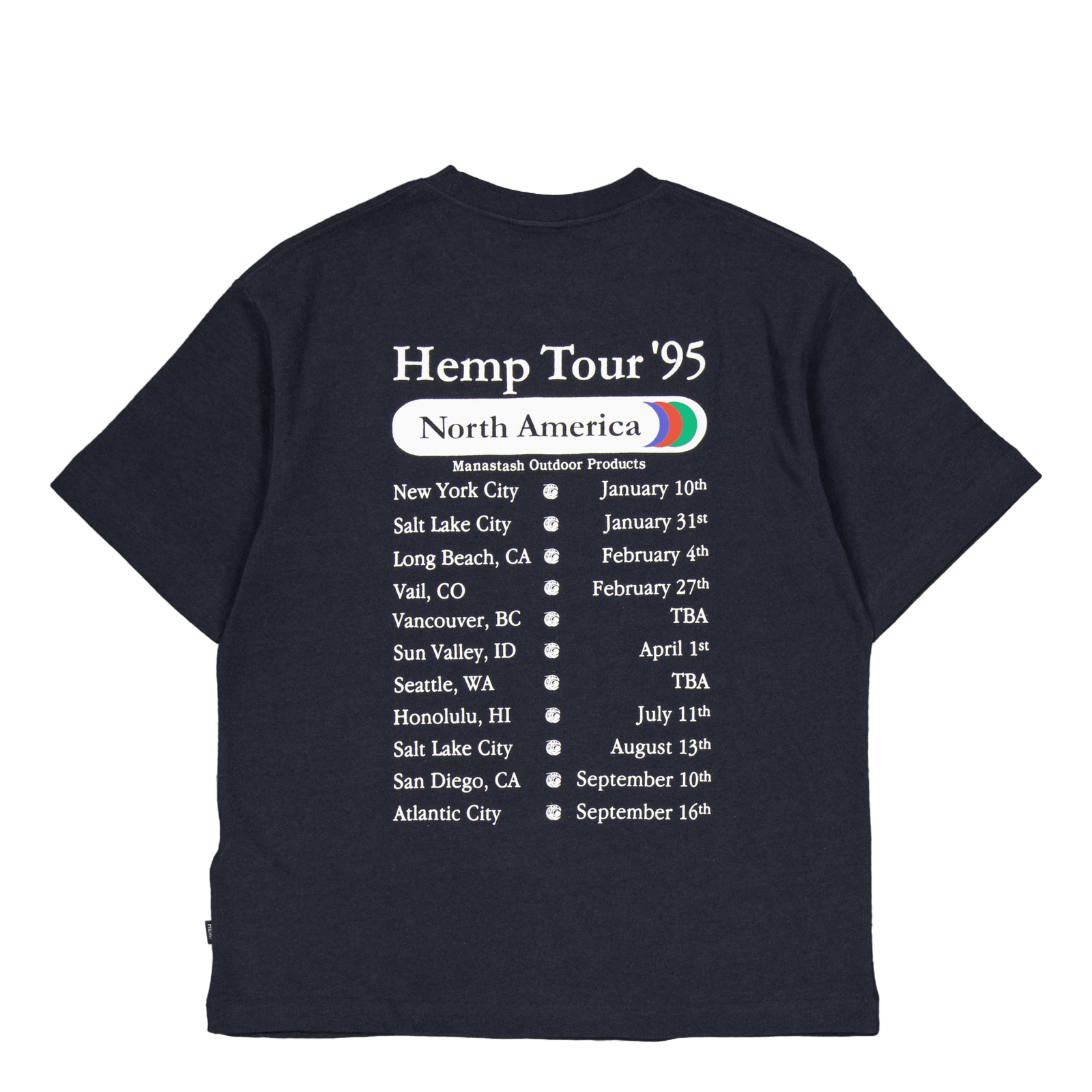 Hemp Tee Tour Blk