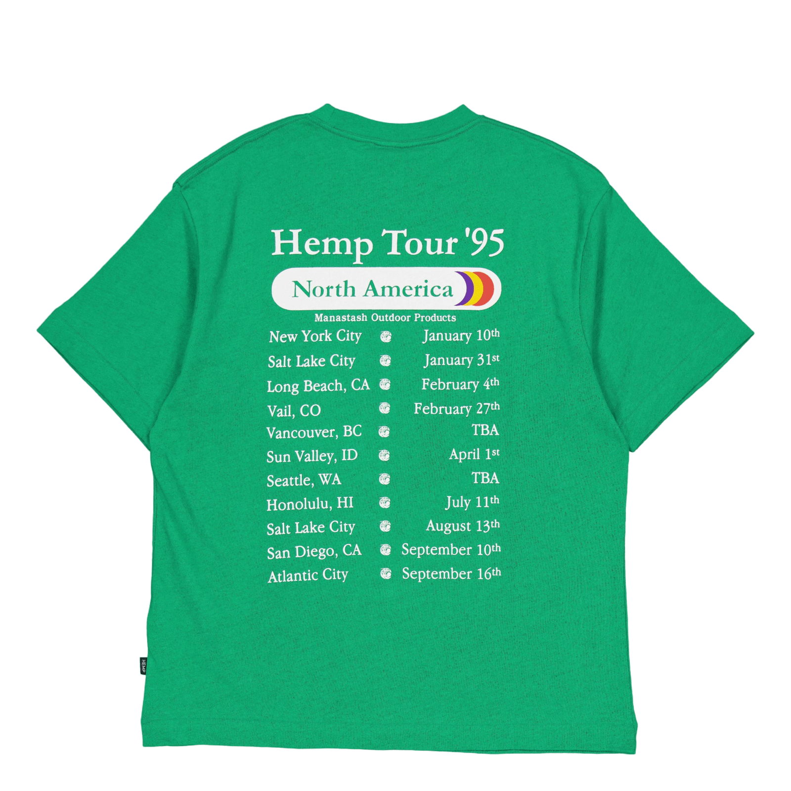 Hemp Tee Tour Grn