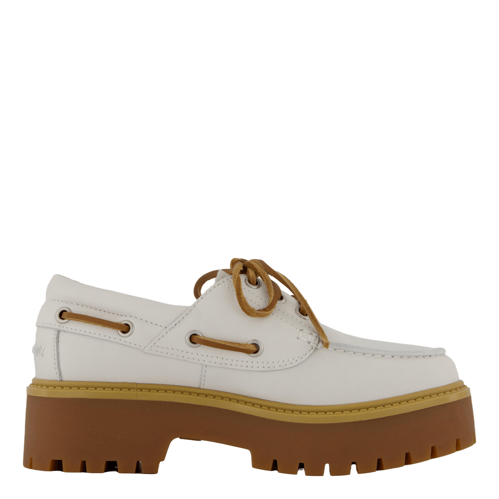 Stone Street Boat Shoe White Full Grain