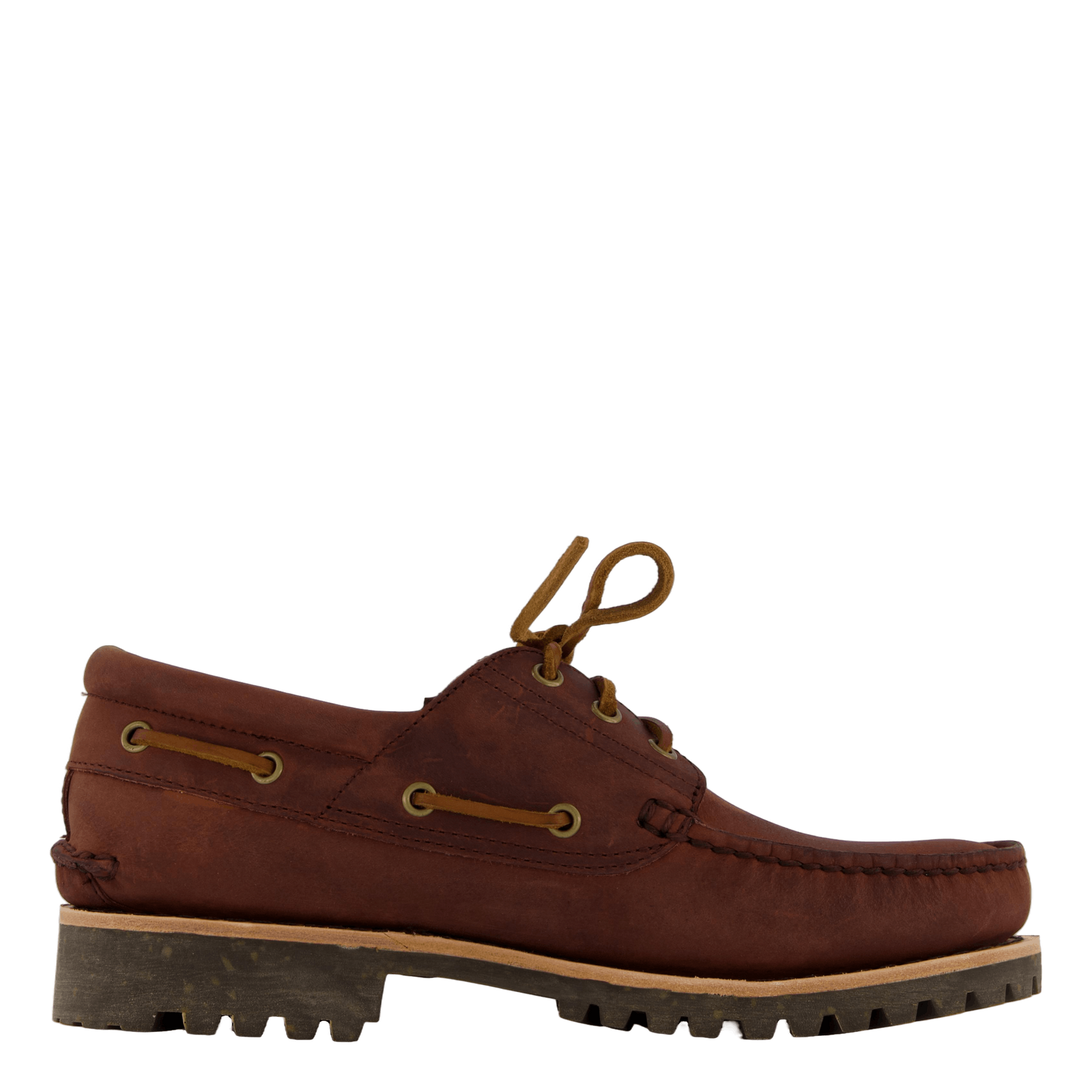 Timberland Authentic Boat Shoe Medium Brown Full Grain