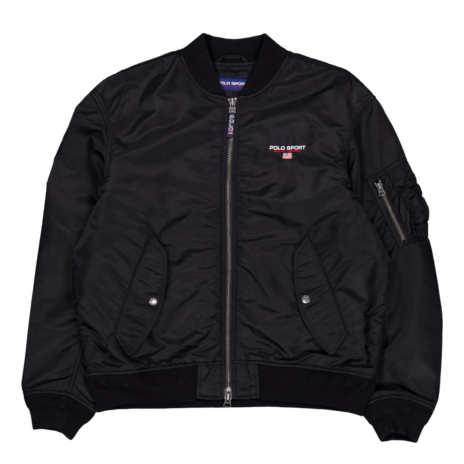 Nylon Twill-polo Sport Ma1 Polo Black