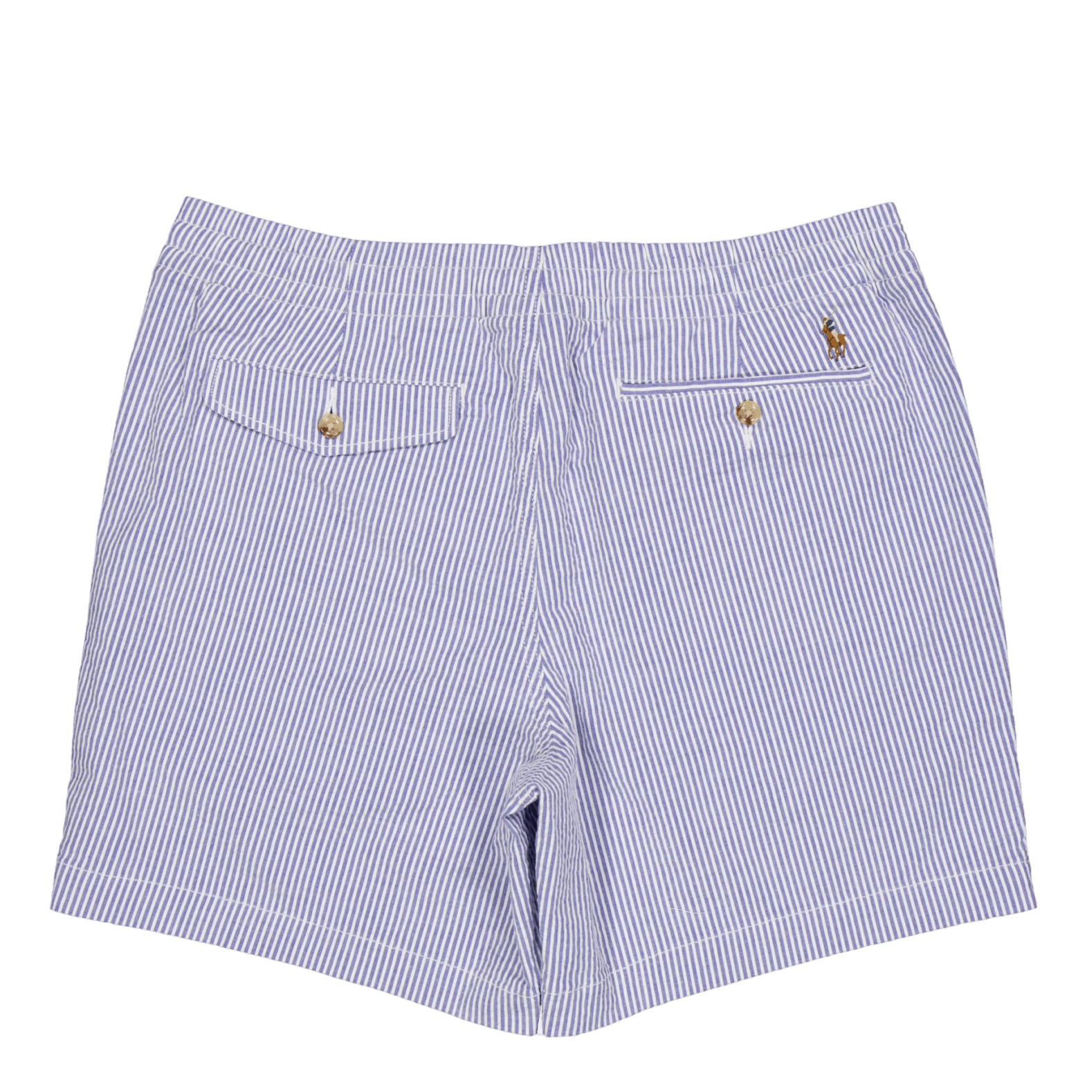 6-Inch Polo Prepster Seersucker Short Blue Seersucker W/Gthc P Emb