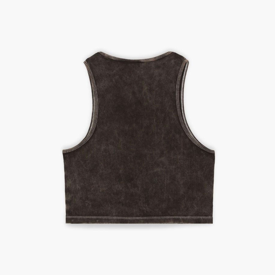 Newington Vest W Dble Dye/acid Wash Black